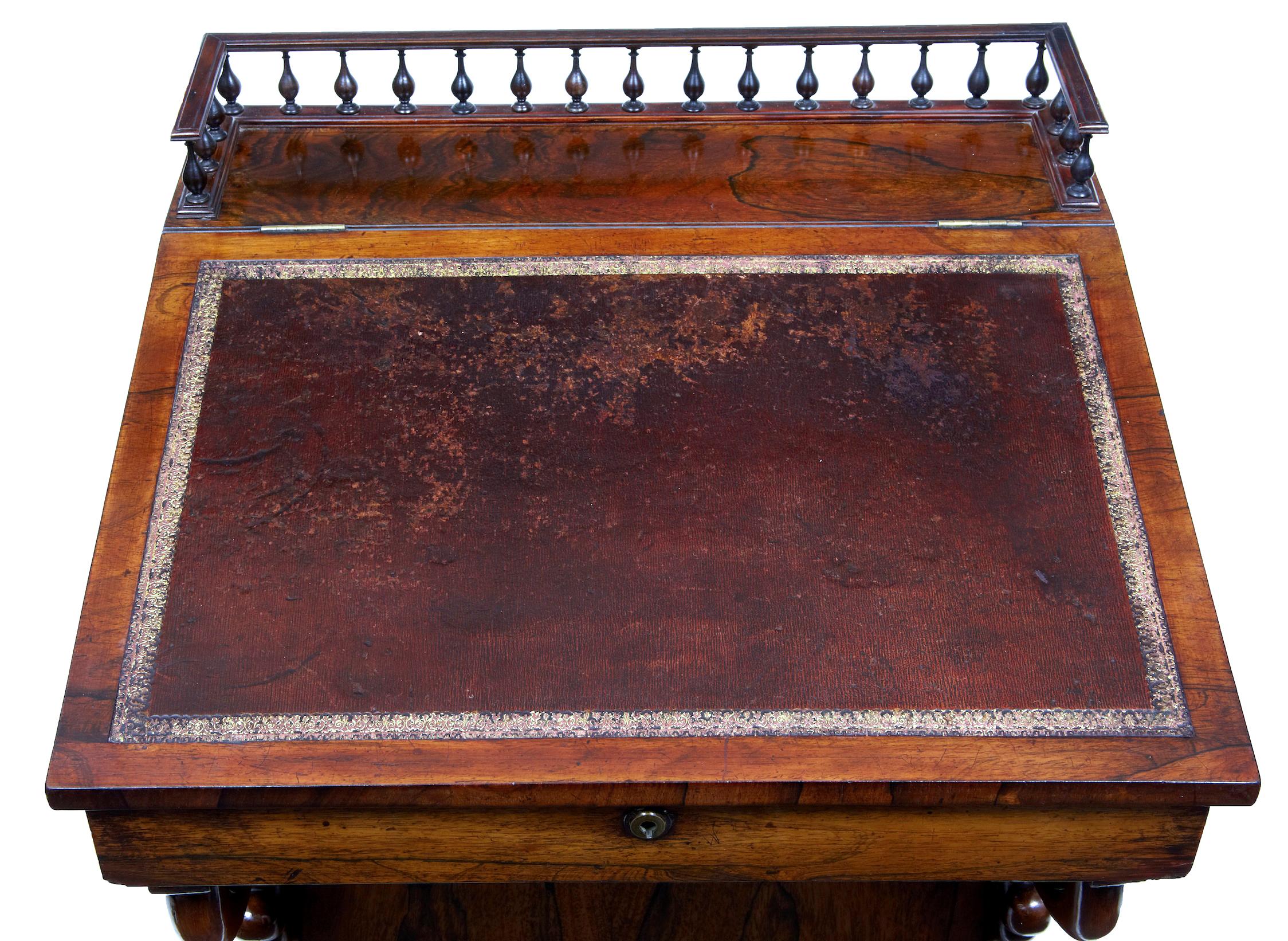 19th Century Regency Palisander Davenport Desk 2