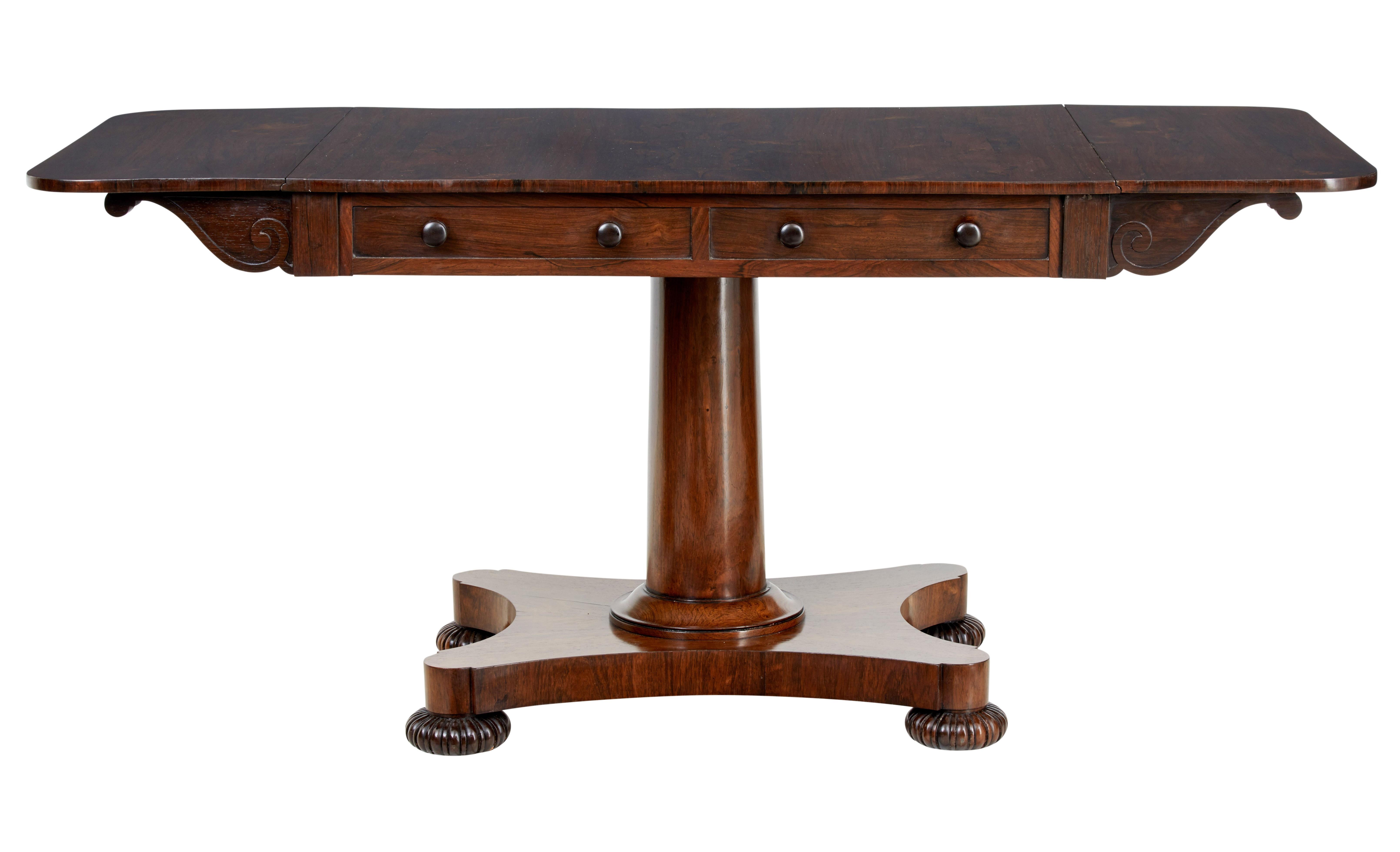 Veneer 19th Century Regency Palisander Sofa Table