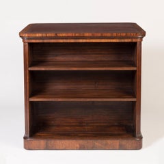 19th Century Regency Period Double-Sided Bookcase with Leather Top
