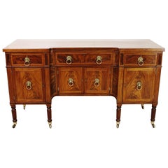 Antique 19th Century Regency Period Flame Mahogany Sideboard