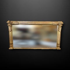 19th Century Regency Period Giltwood Overmantle Mirror