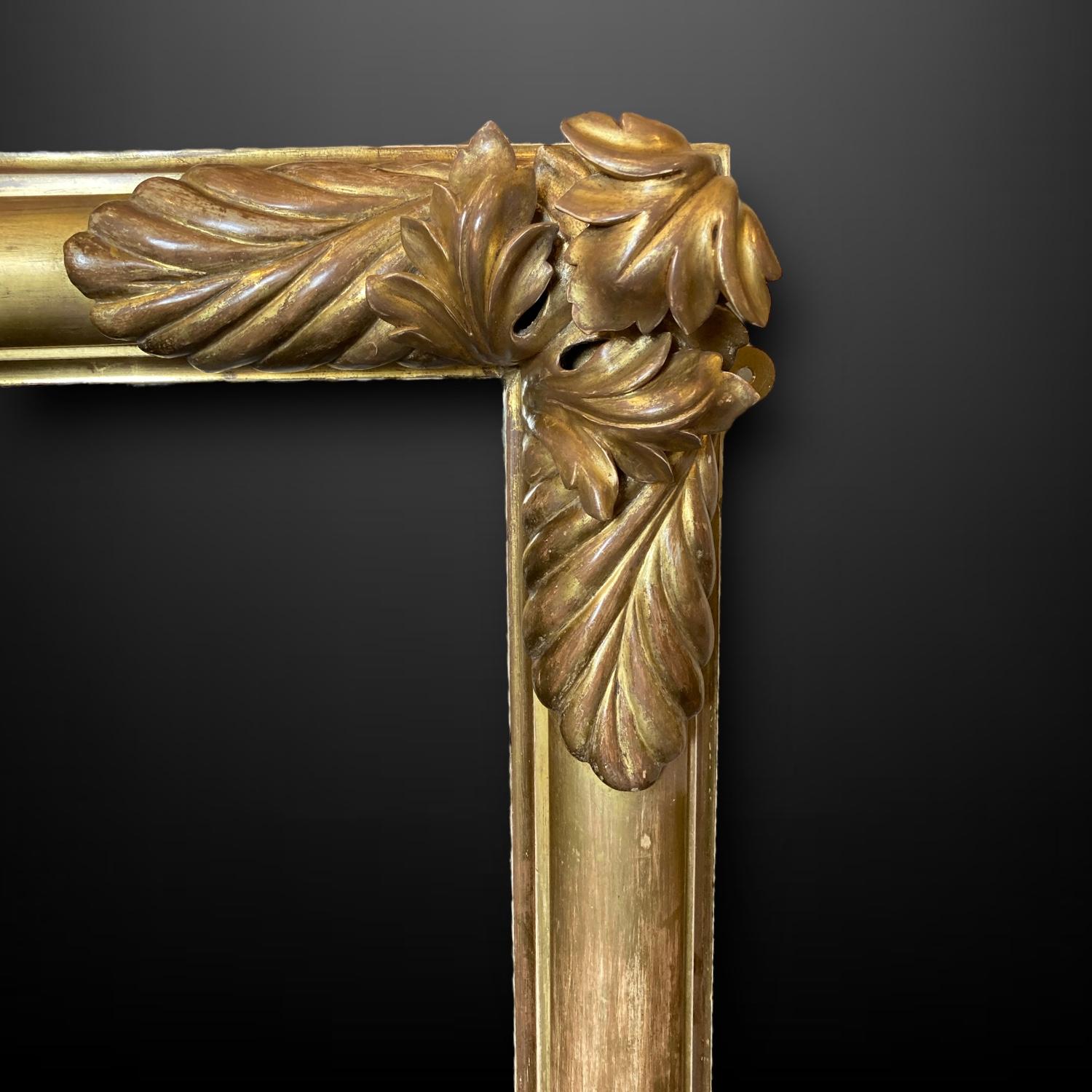 XIXe siècle Miroir à trumeau en bois doré de la période Régence du 19e siècle en vente