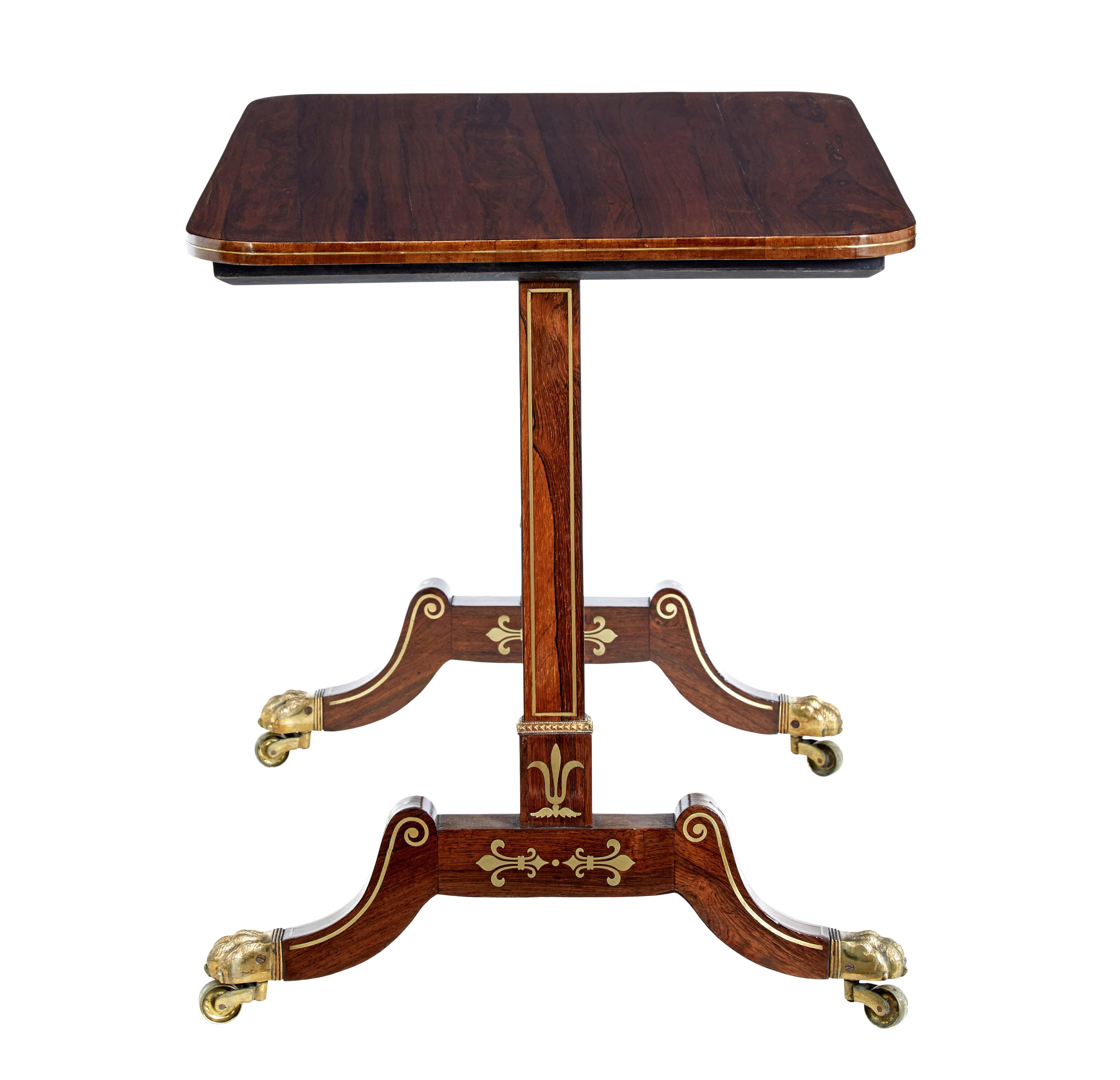 English 19th Century Regency period inlaid side table For Sale