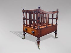 19th Century Regency Period Mahogany Canterbury