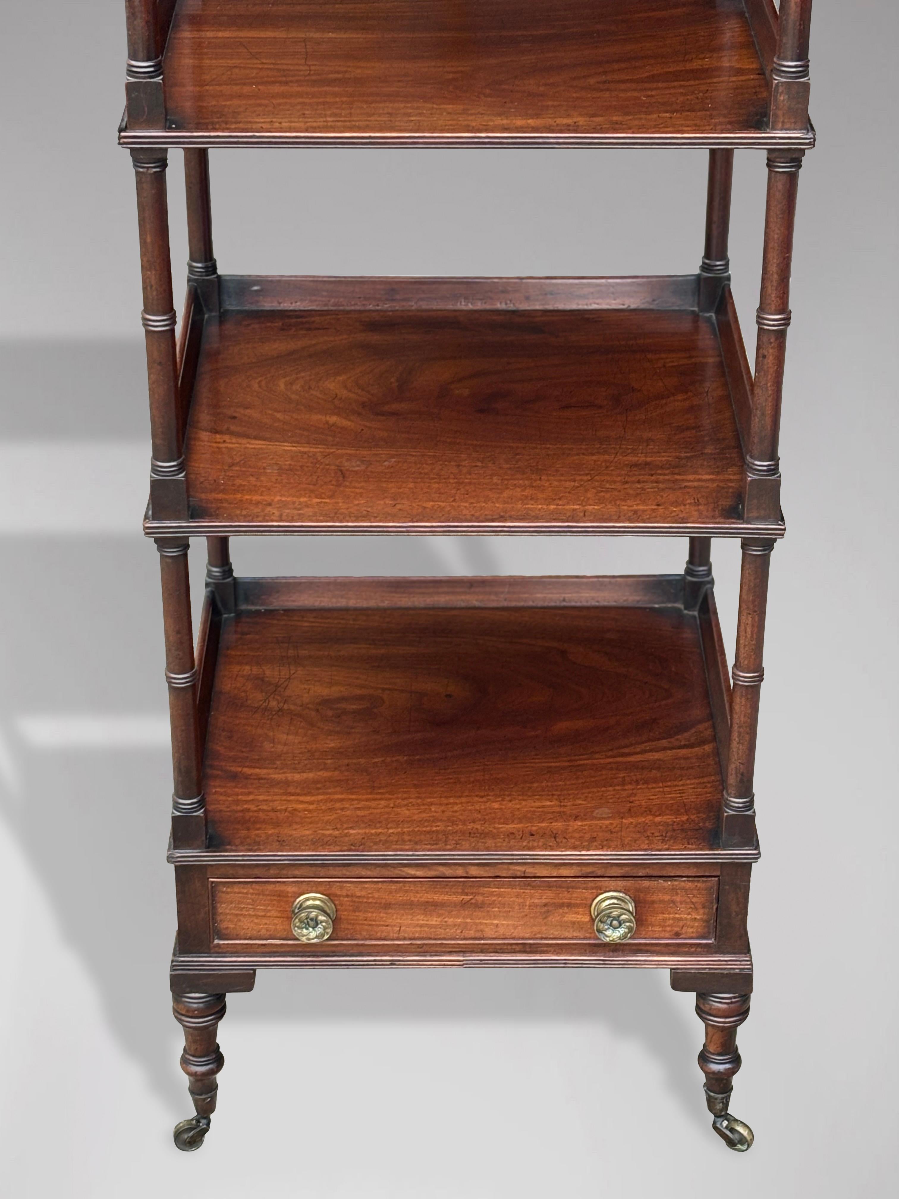 19th Century Regency Period Mahogany Whatnot or Display Stand In Good Condition For Sale In Petworth,West Sussex, GB