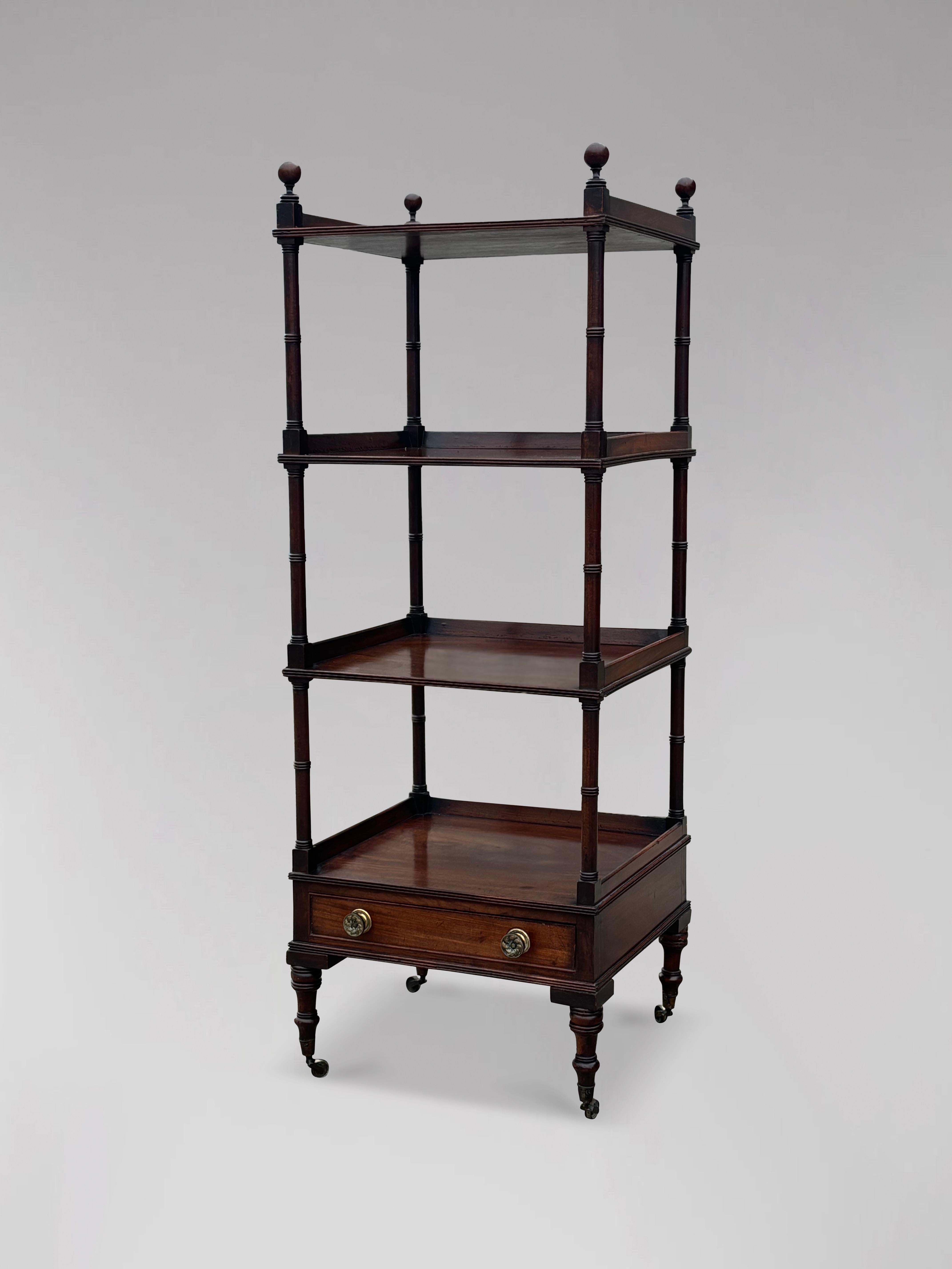 19th Century Regency Period Mahogany Whatnot or Display Stand For Sale 1