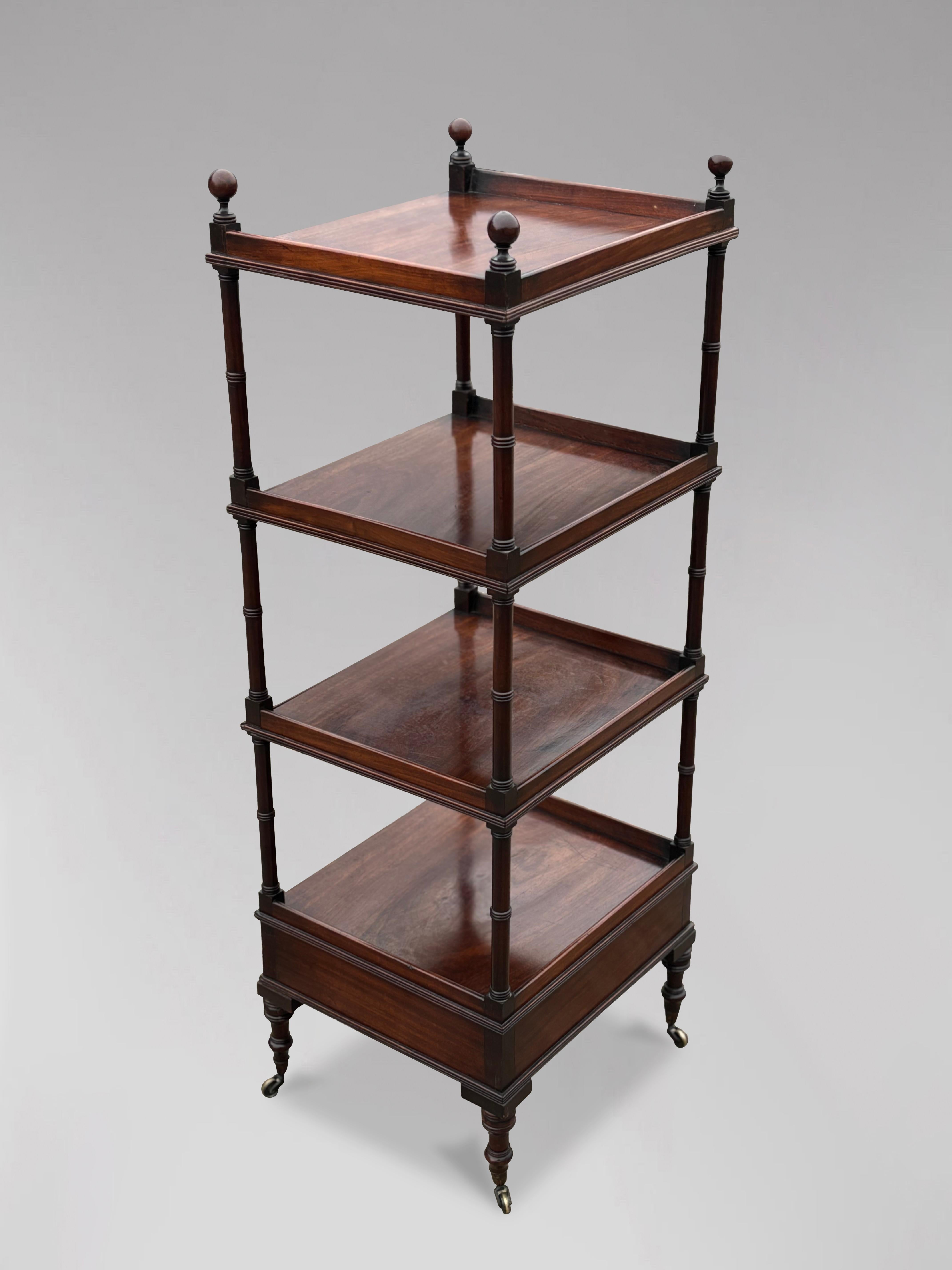 19th Century Regency Period Mahogany Whatnot or Display Stand For Sale 2