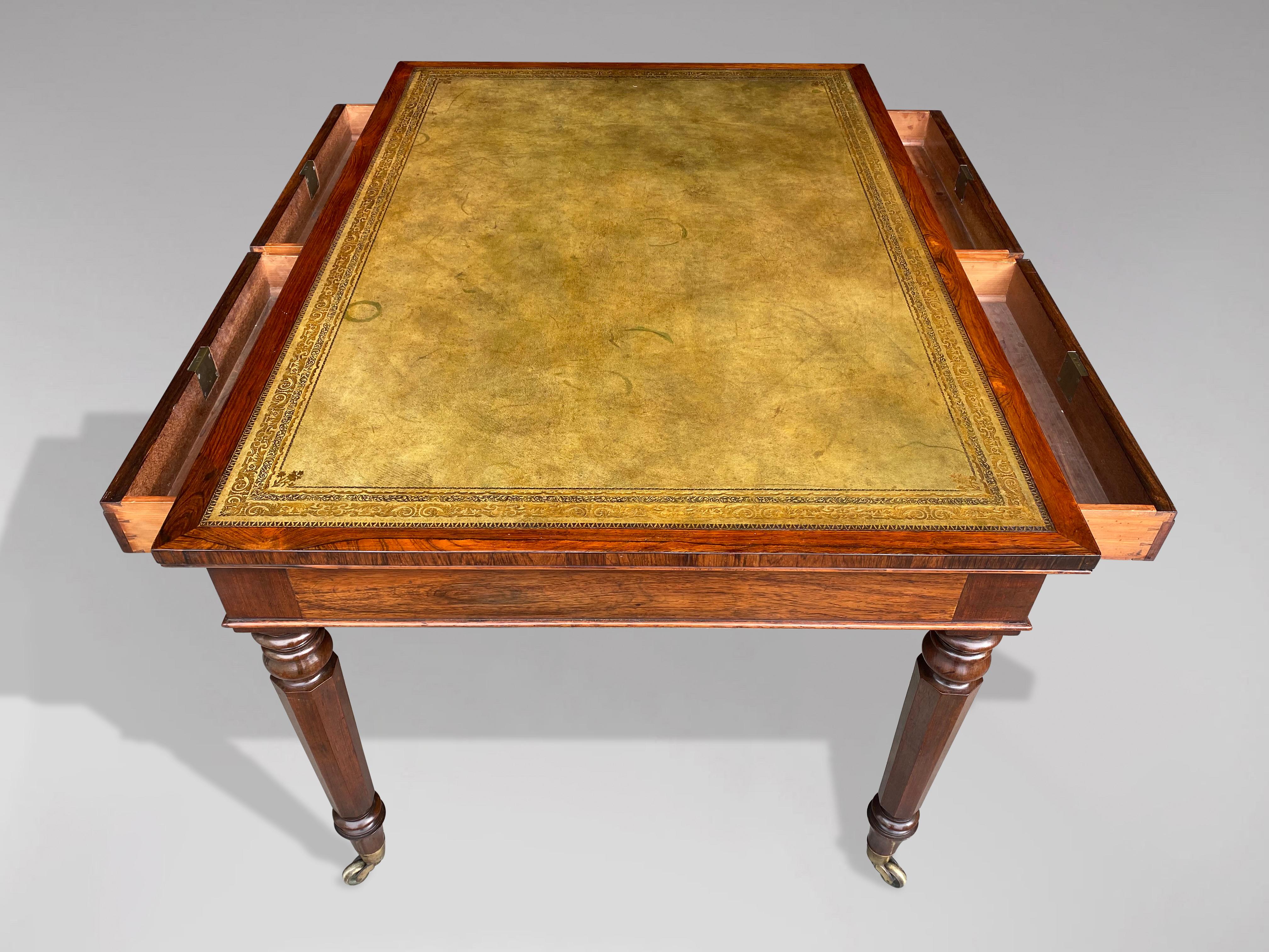 19th Century, Regency Period Rosewood Partners Writing Table In Good Condition In Petworth,West Sussex, GB