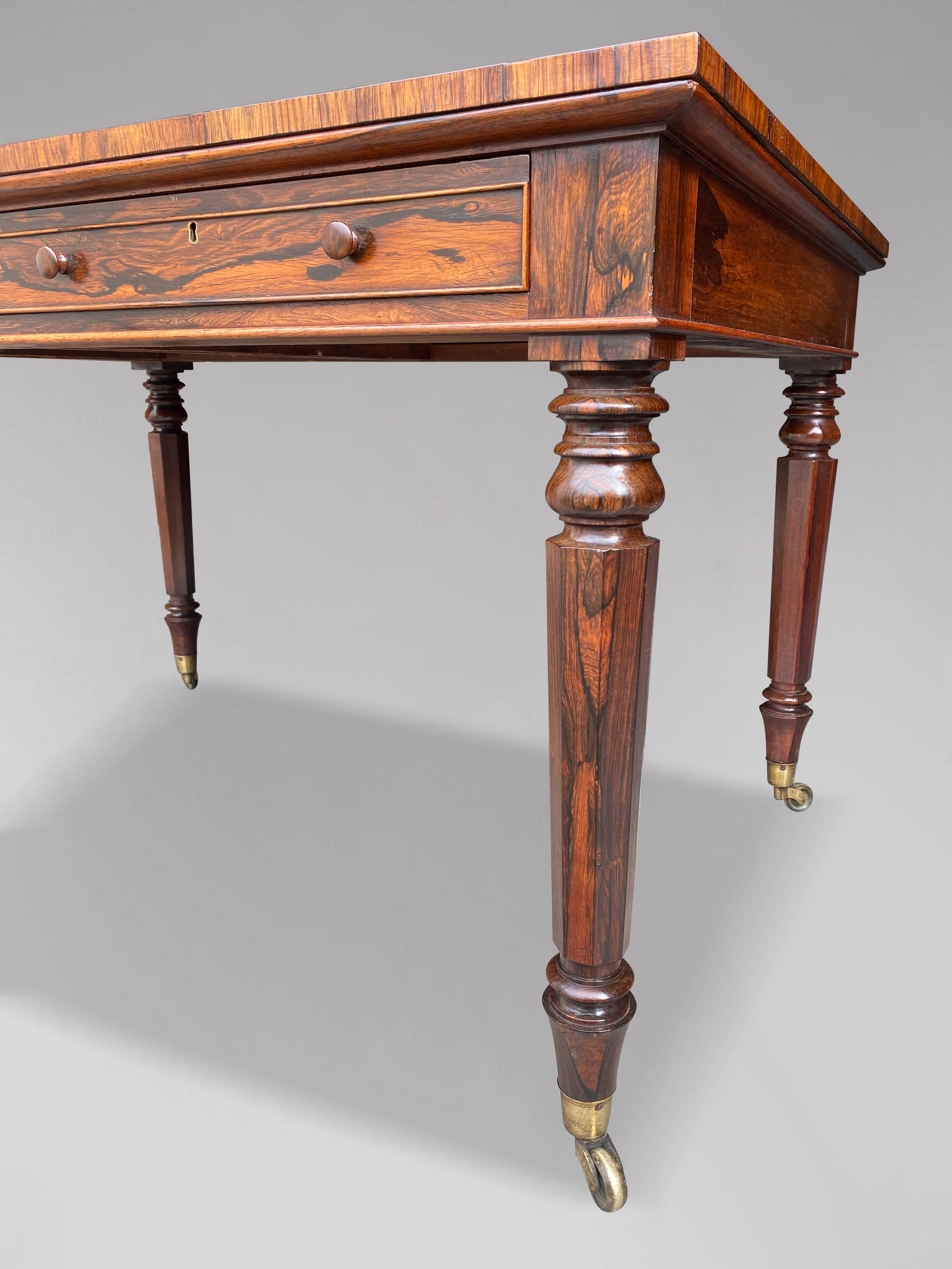 Brass 19th Century, Regency Period Rosewood Partners Writing Table
