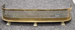 19th Century Regency Pierced Brass and Iron  Fireplace Fender