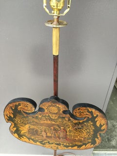 19th Century Regency Pole Screen as Floor Lamp