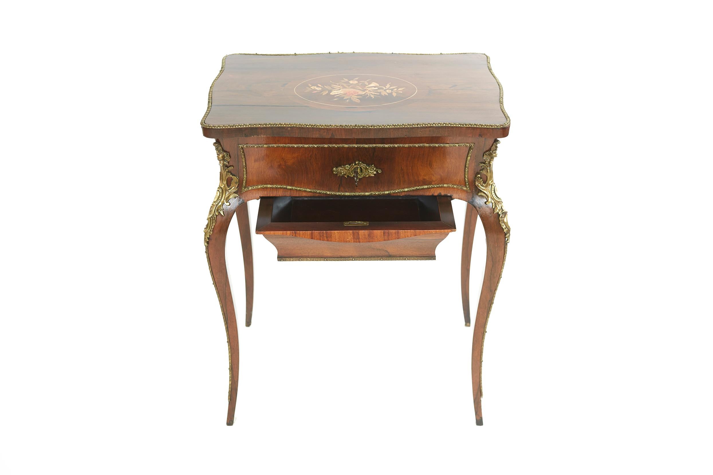 Italian 19th Century Regency Revival Brass Mounted Table
