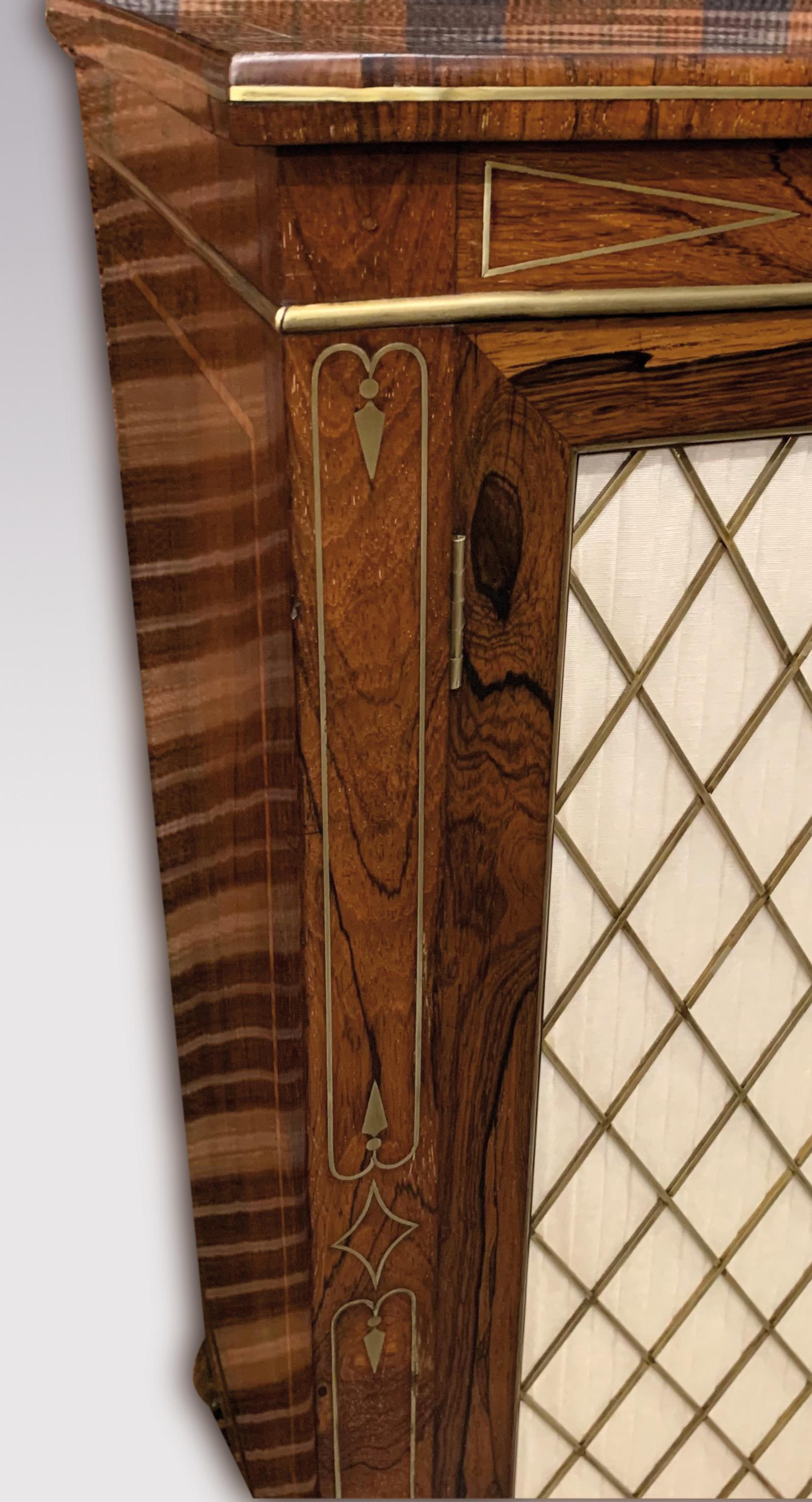 Veneer 19th Century Regency Rosewood 2 Door Cabinet