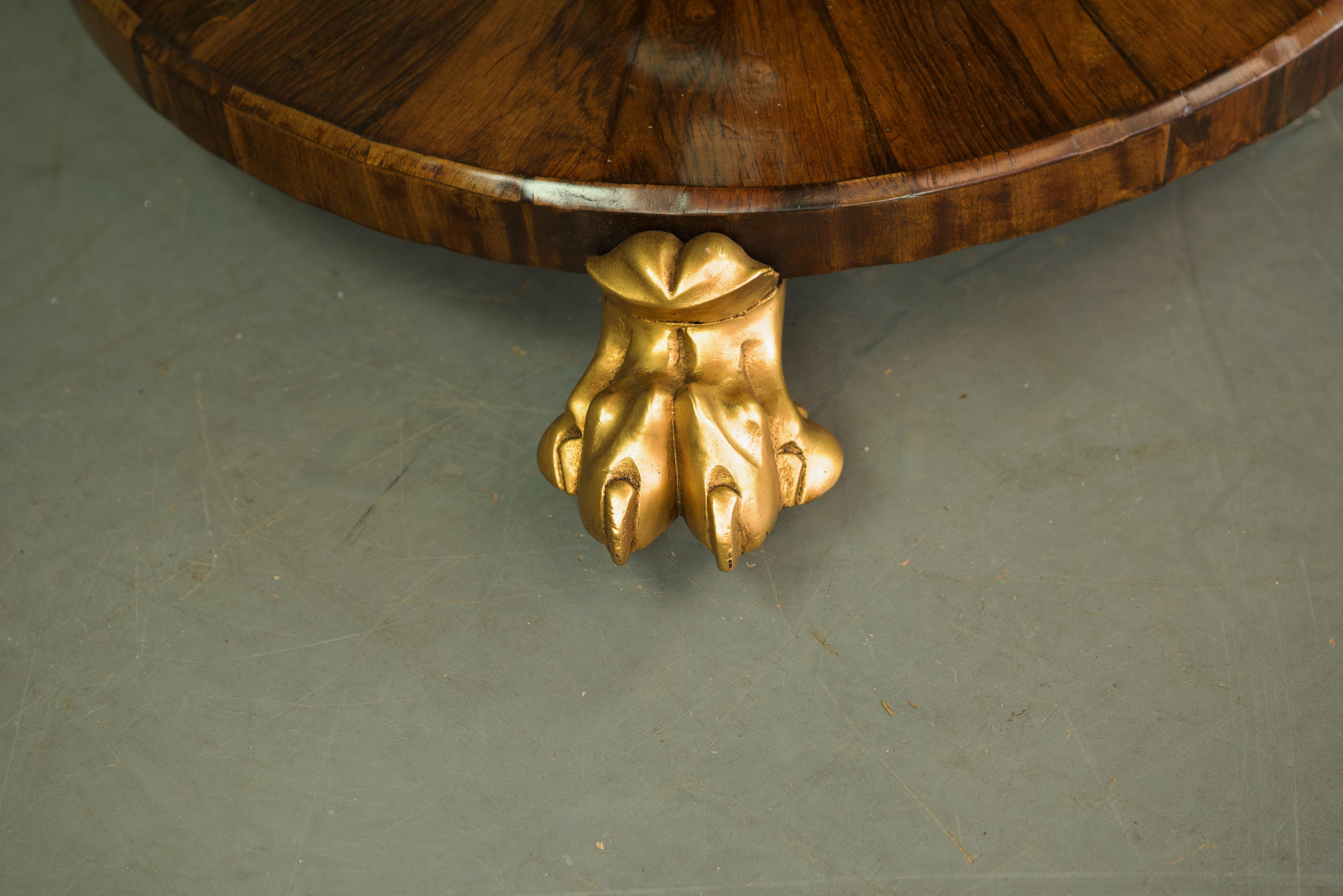 Walnut 19th century Regency rosewood centre table  For Sale