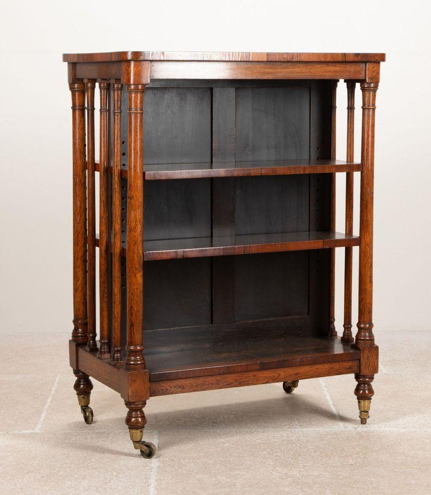 Bibliothèque double en palissandre de style Régence du 19e siècle en vente 3