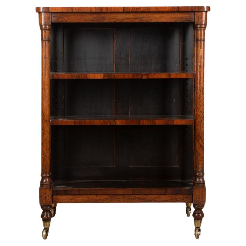 19th Century Regency Rosewood Double Sided Bookcase
