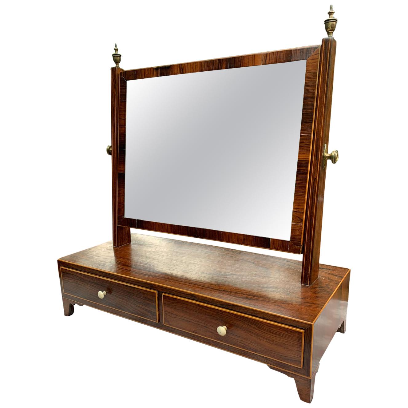 19th Century Regency Rosewood Dressing Mirror For Sale