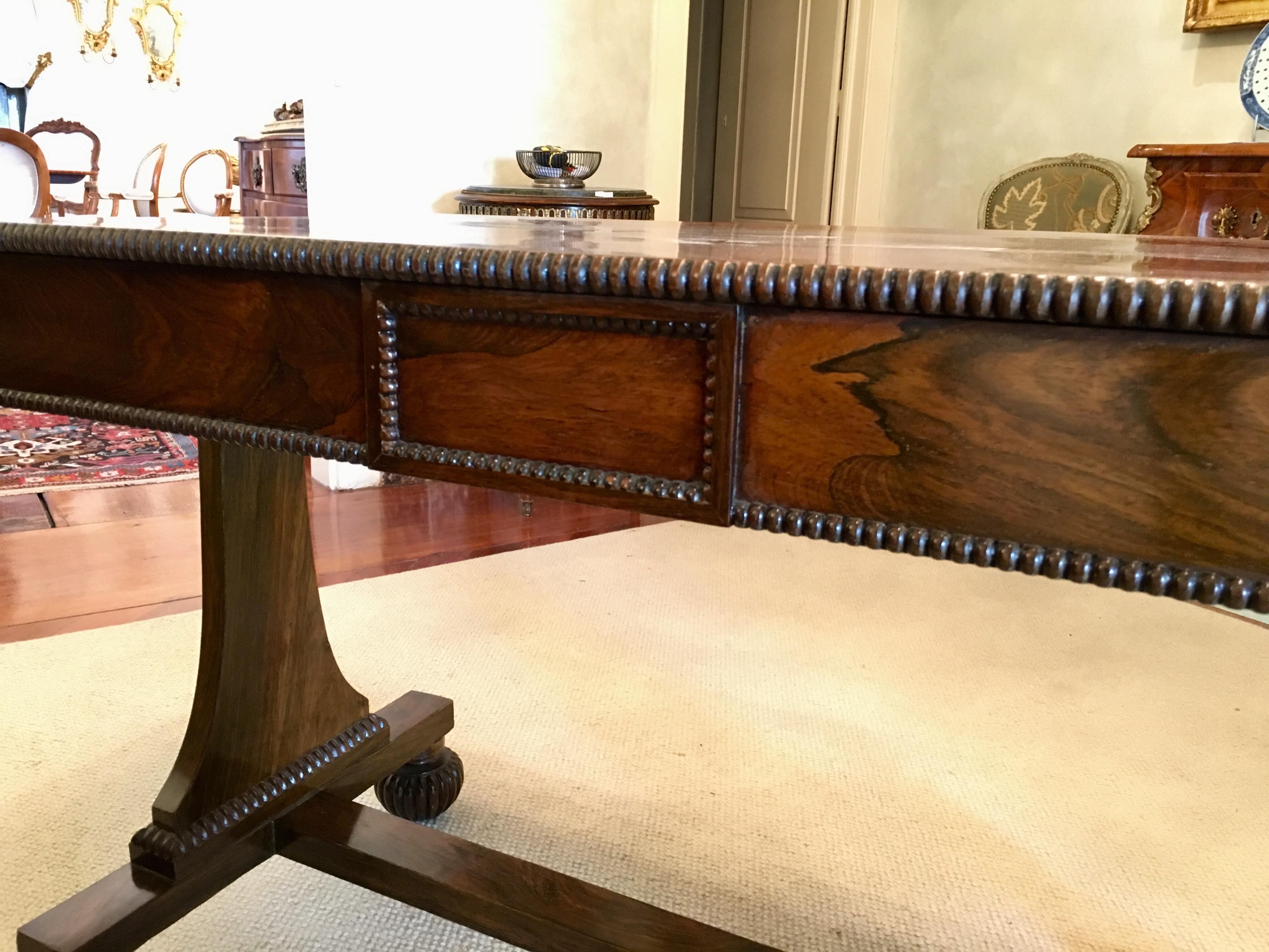 British 19th Century Regency Rosewood Library Table For Sale