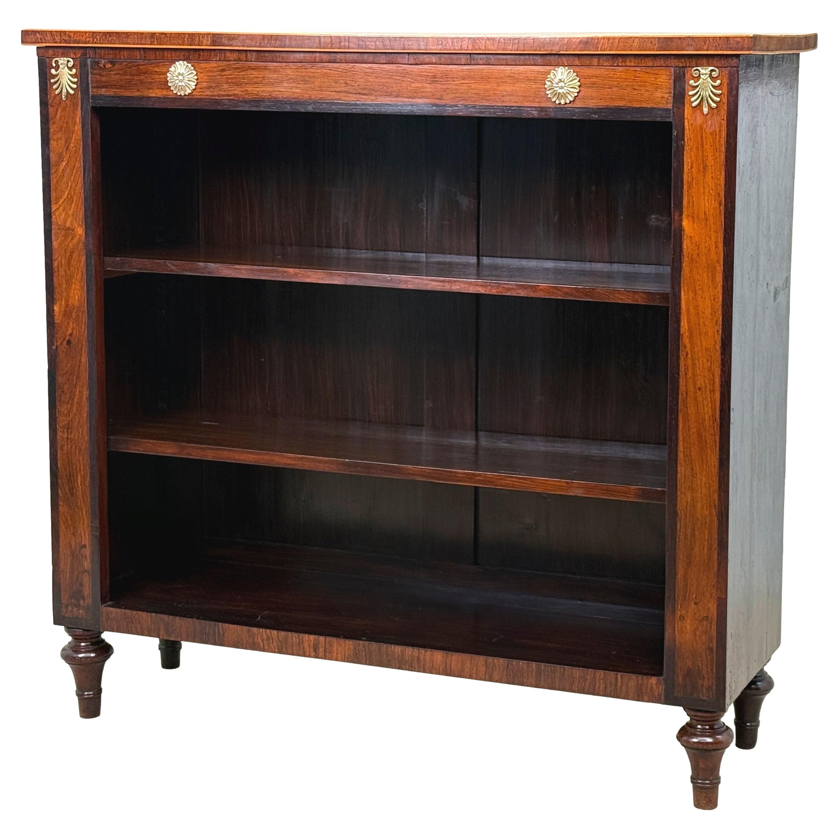 19th Century Regency Rosewood Open Bookcase