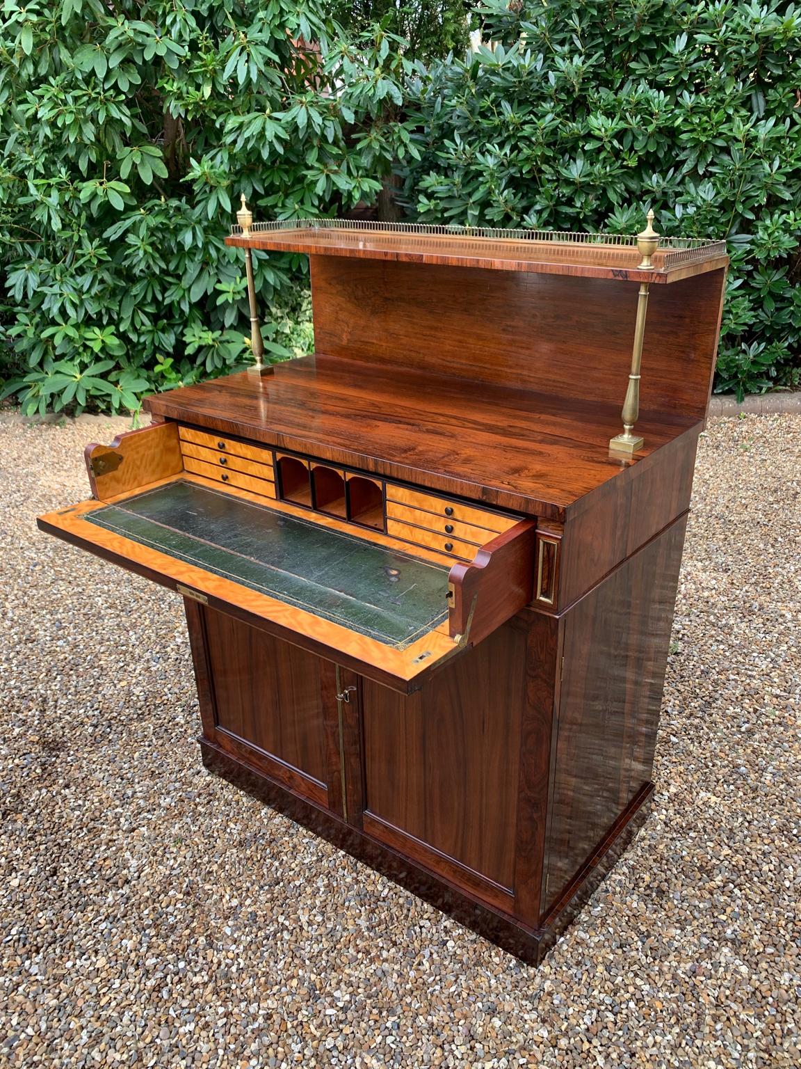 19th Century Regency Rosewood Secrétaire Chiffonier 3