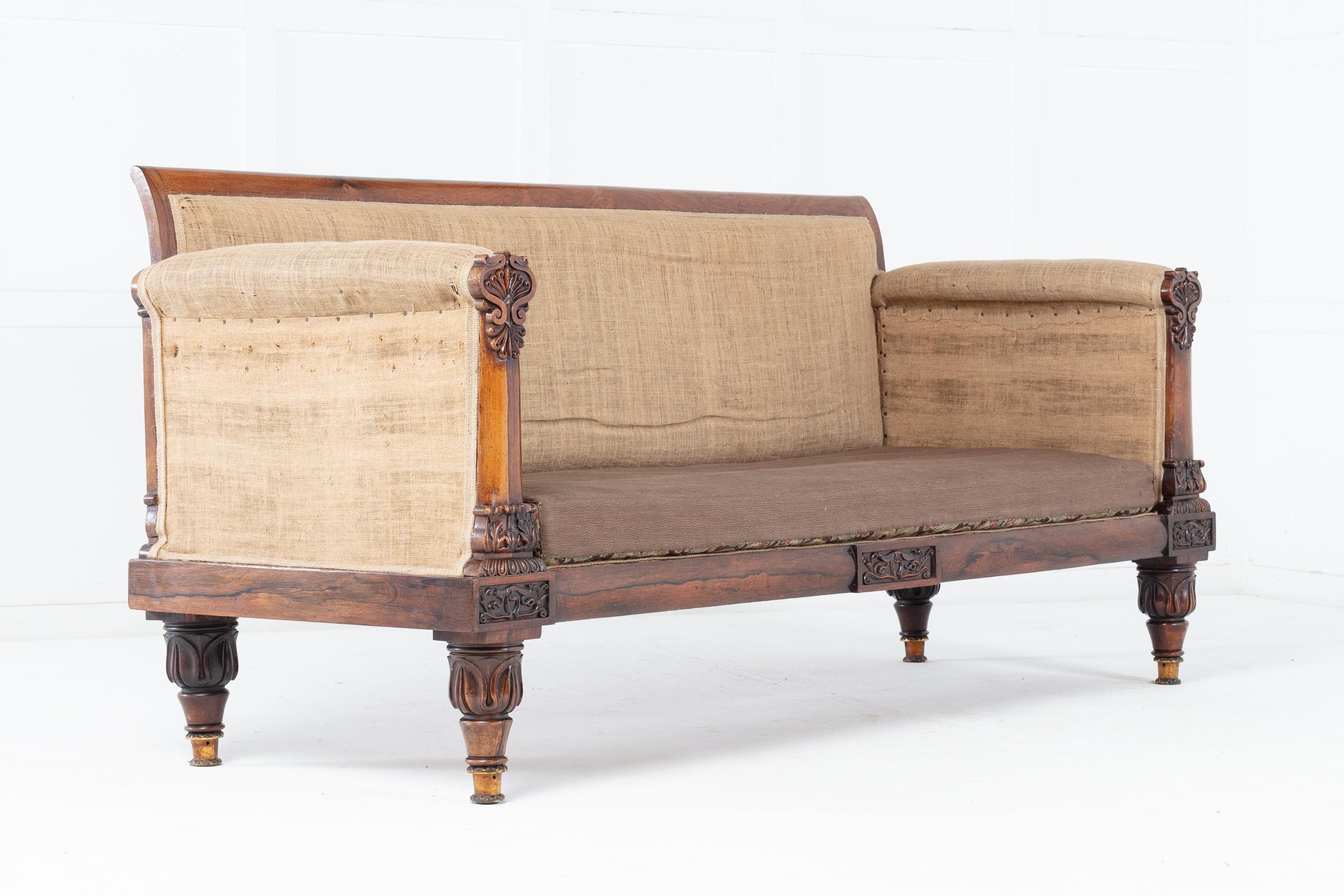 19th Century Regency Rosewood Sofa 3