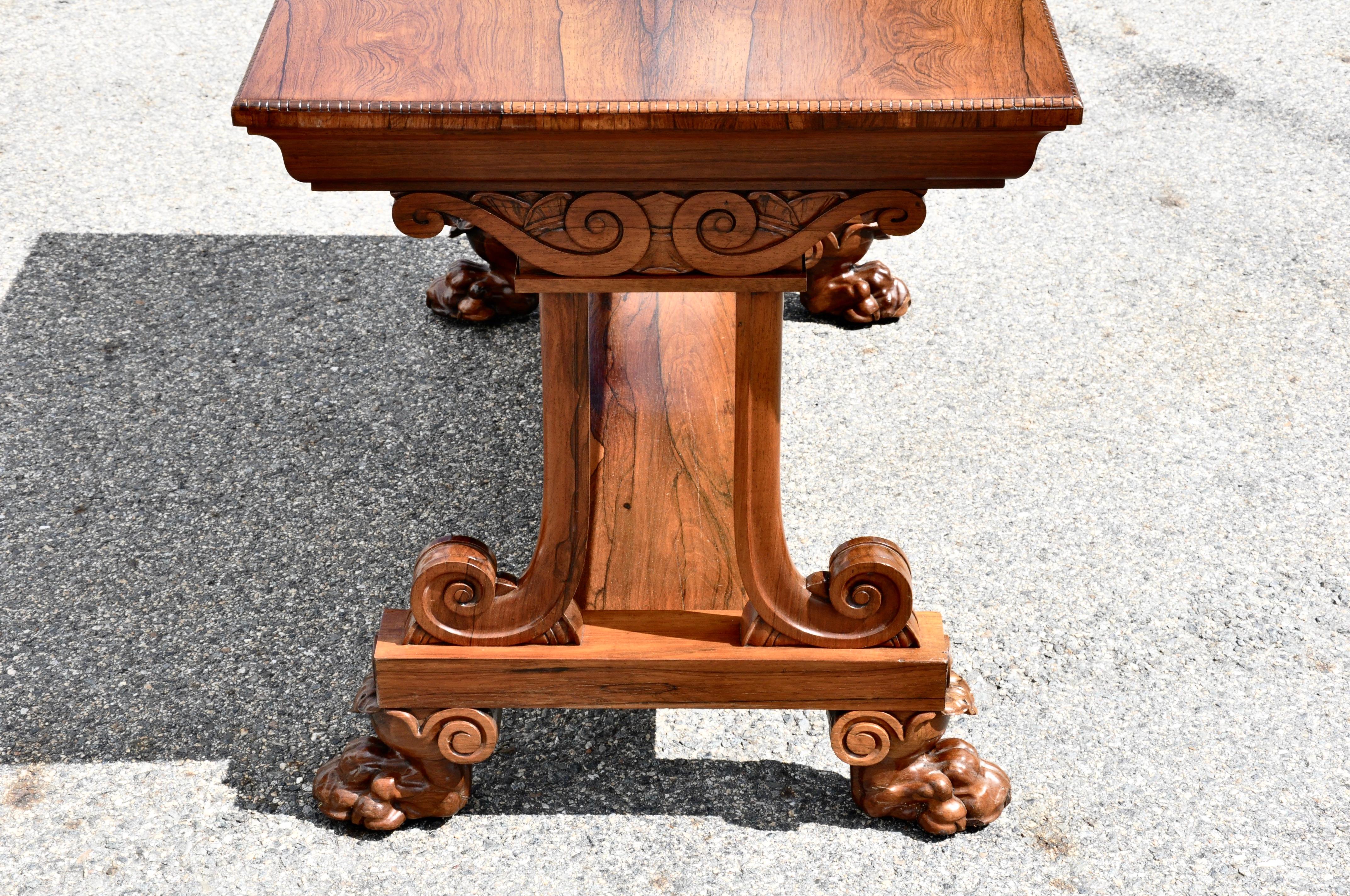 English 19th Century Regency Rosewood Sofa Table by T & G Seddon, London For Sale