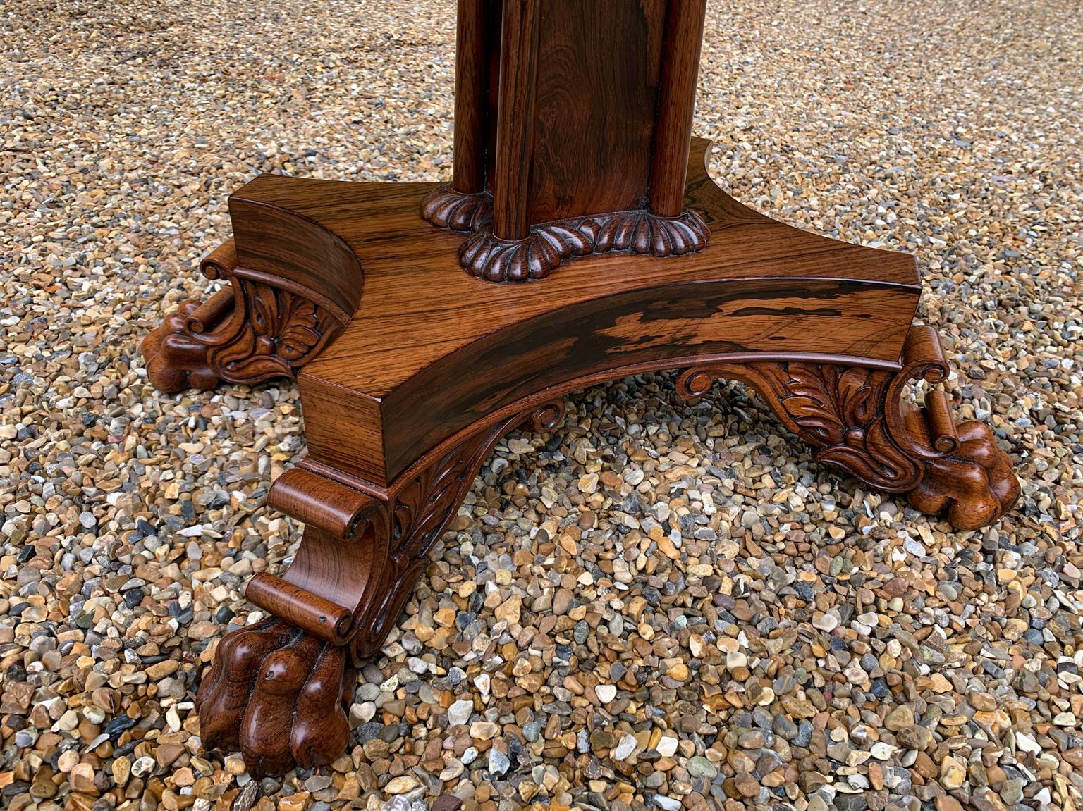 19th Century Regency Rosewood Tea Table 6