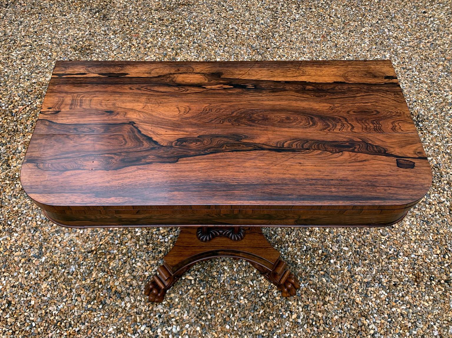19th Century Regency Rosewood Tea Table In Excellent Condition In Richmond, Surrey
