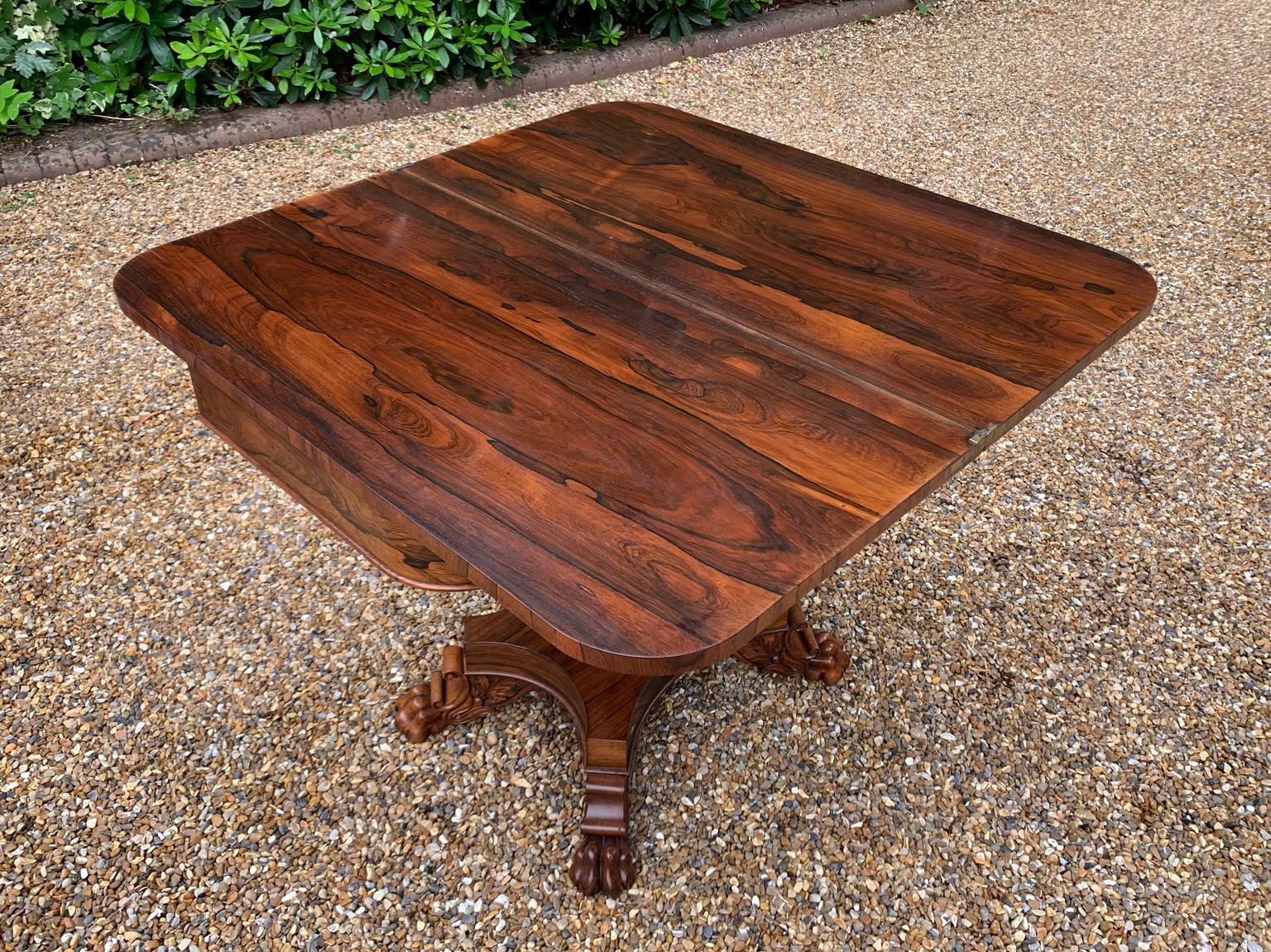 19th Century Regency Rosewood Tea Table 2