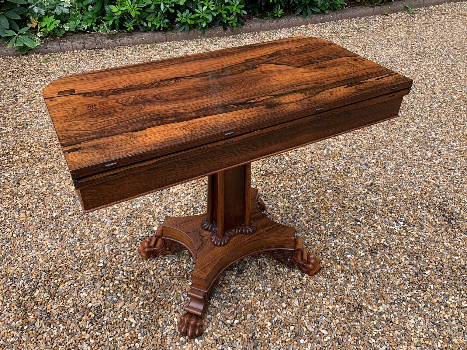 19th Century Regency Rosewood Tea Table 3