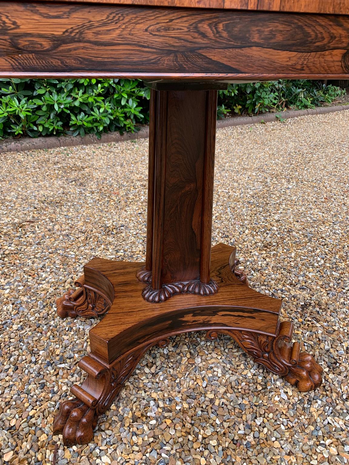 19th Century Regency Rosewood Tea Table 4