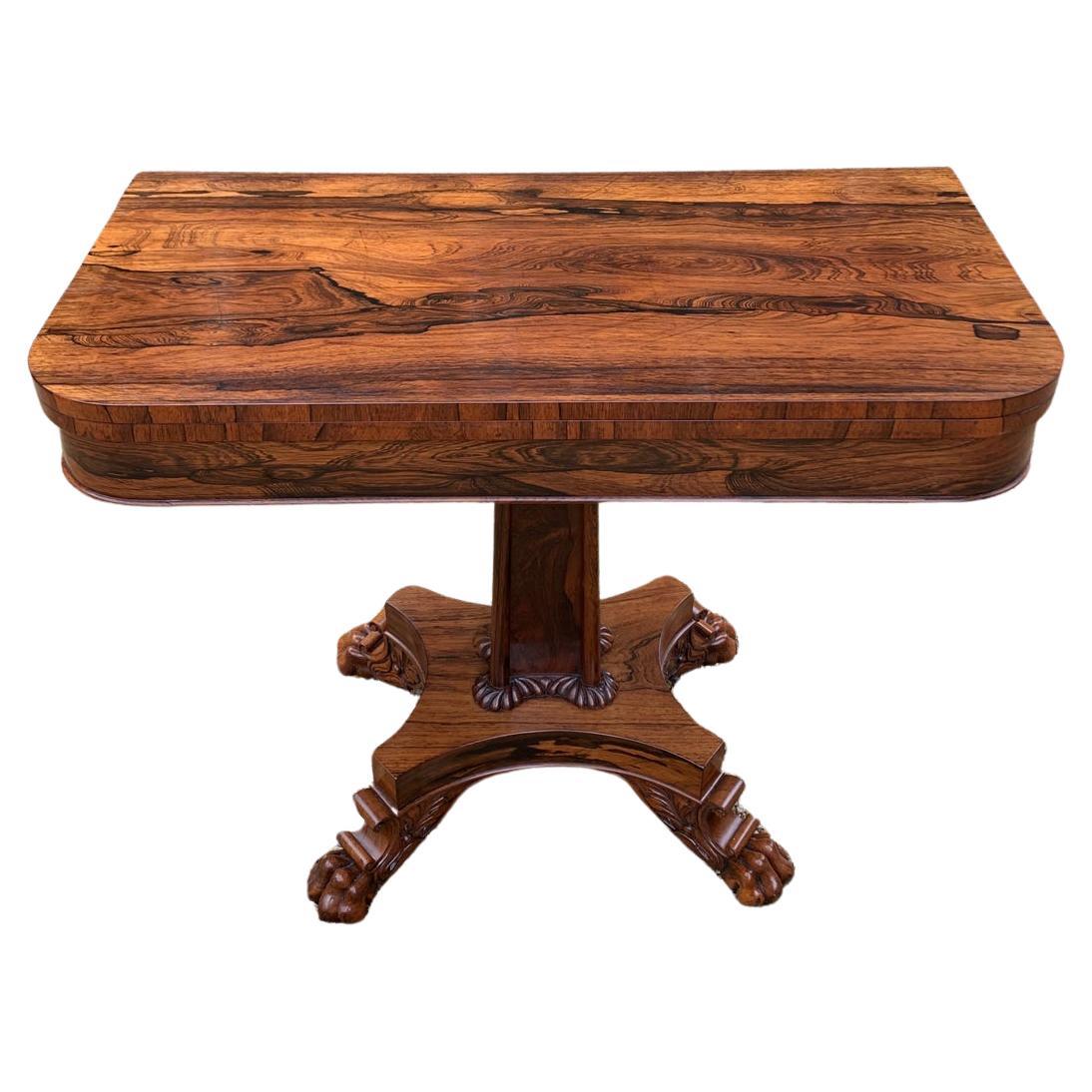 19th Century Regency Rosewood Tea Table