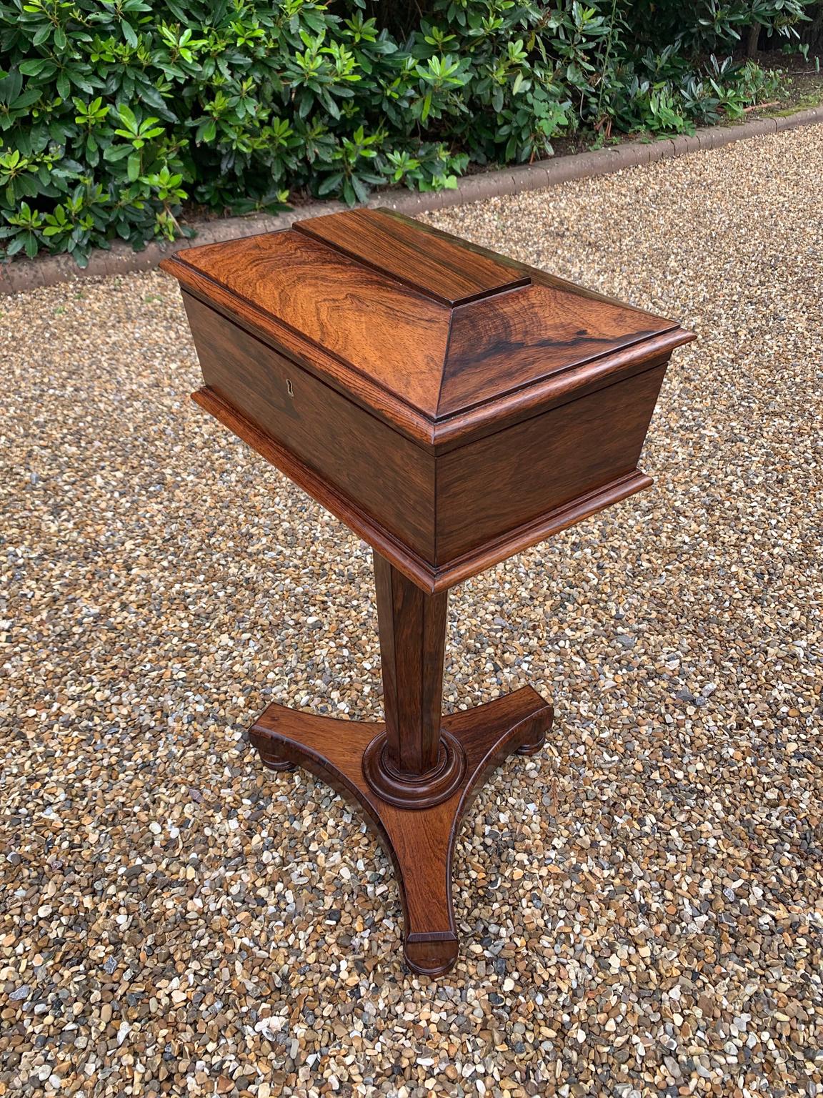 English 19th Century Regency Rosewood Teapoy