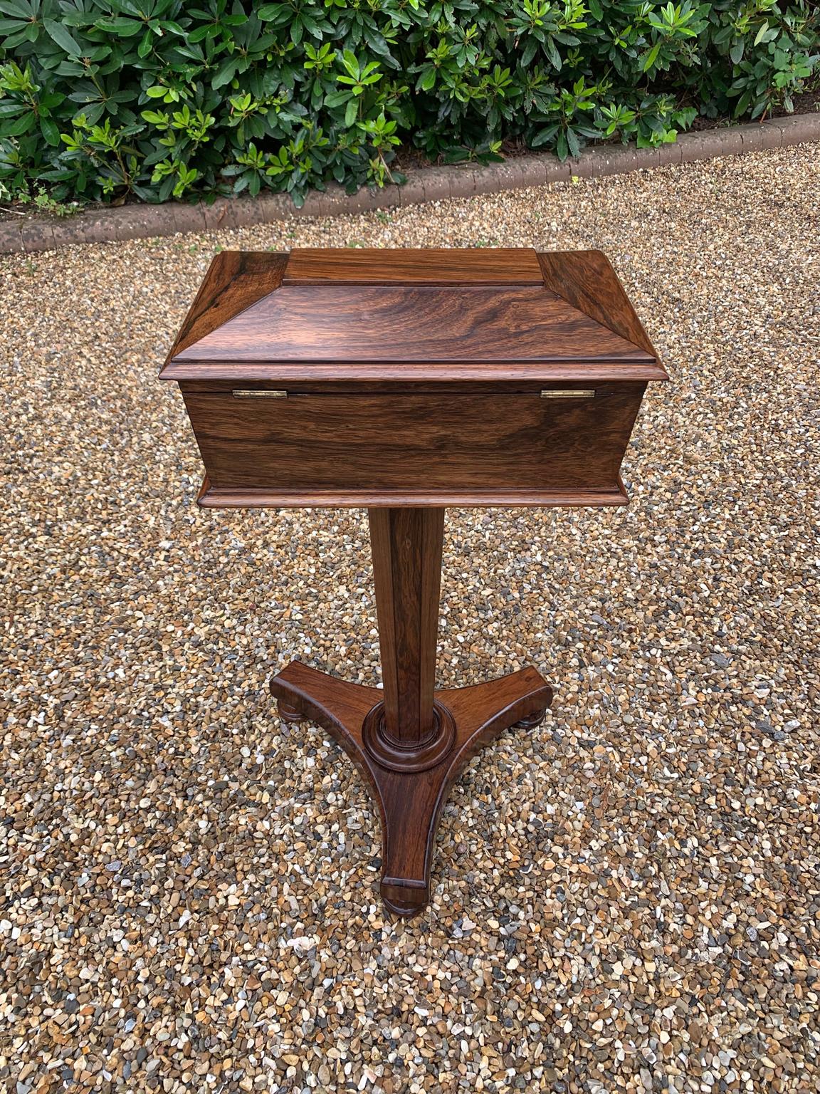 Hand-Crafted 19th Century Regency Rosewood Teapoy