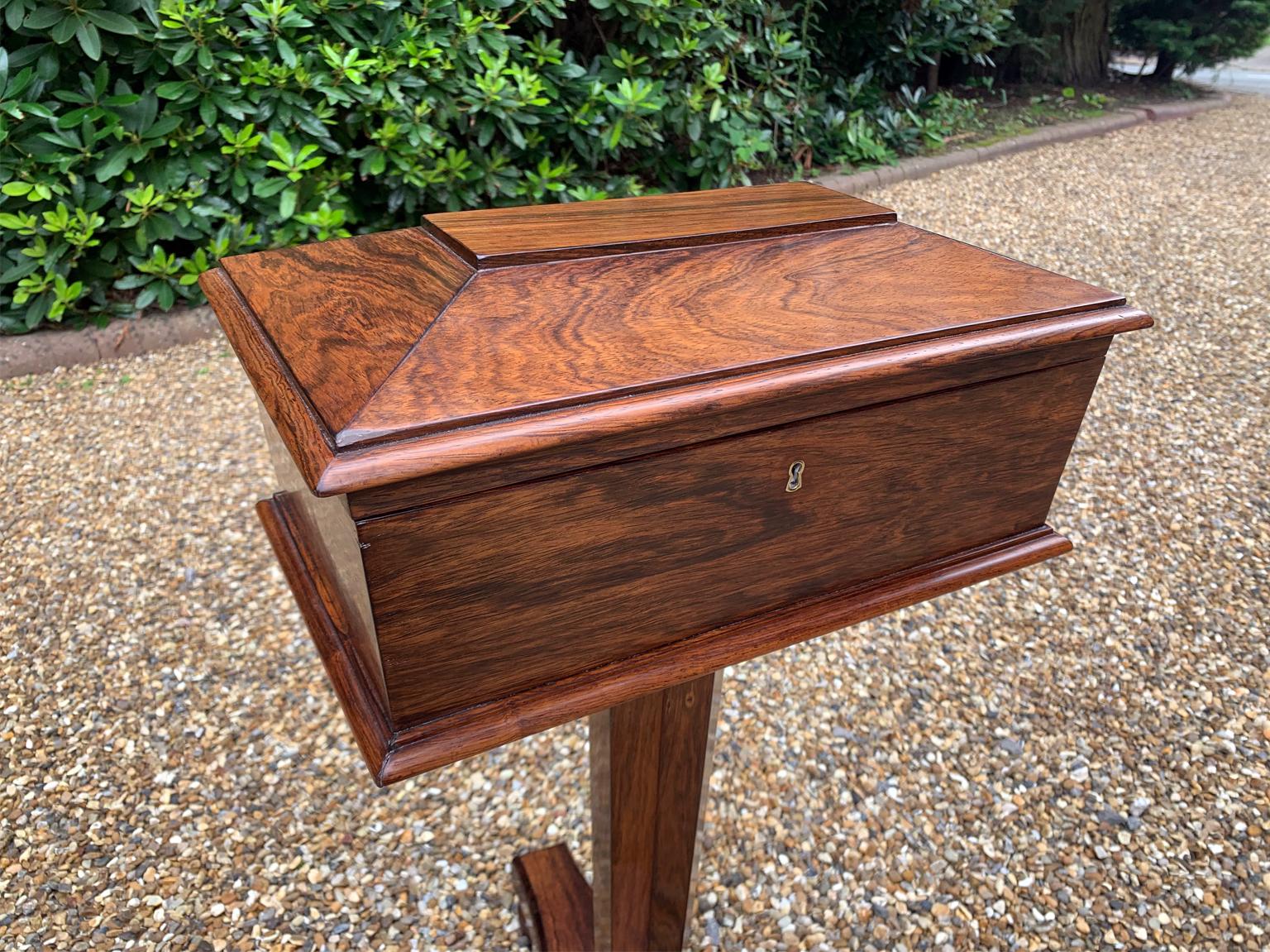 19th Century Regency Rosewood Teapoy 2