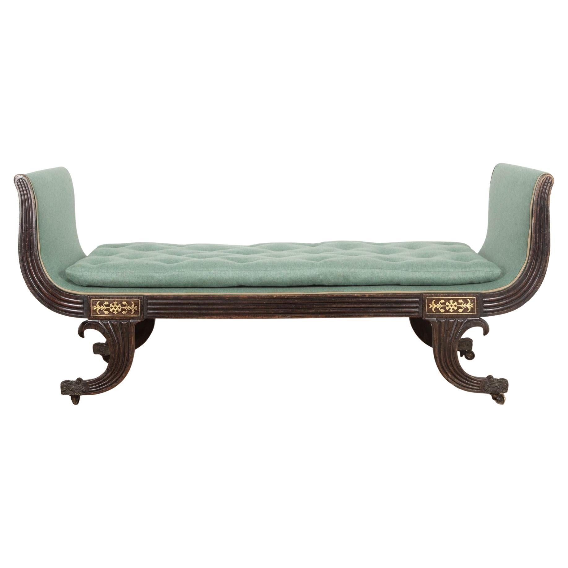 19th Century Regency Rosewood Window Seat or Daybed