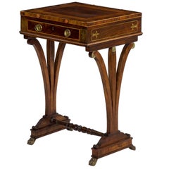19th Century Regency Rosewood Writing Table Accent Console, circa 1815-1825