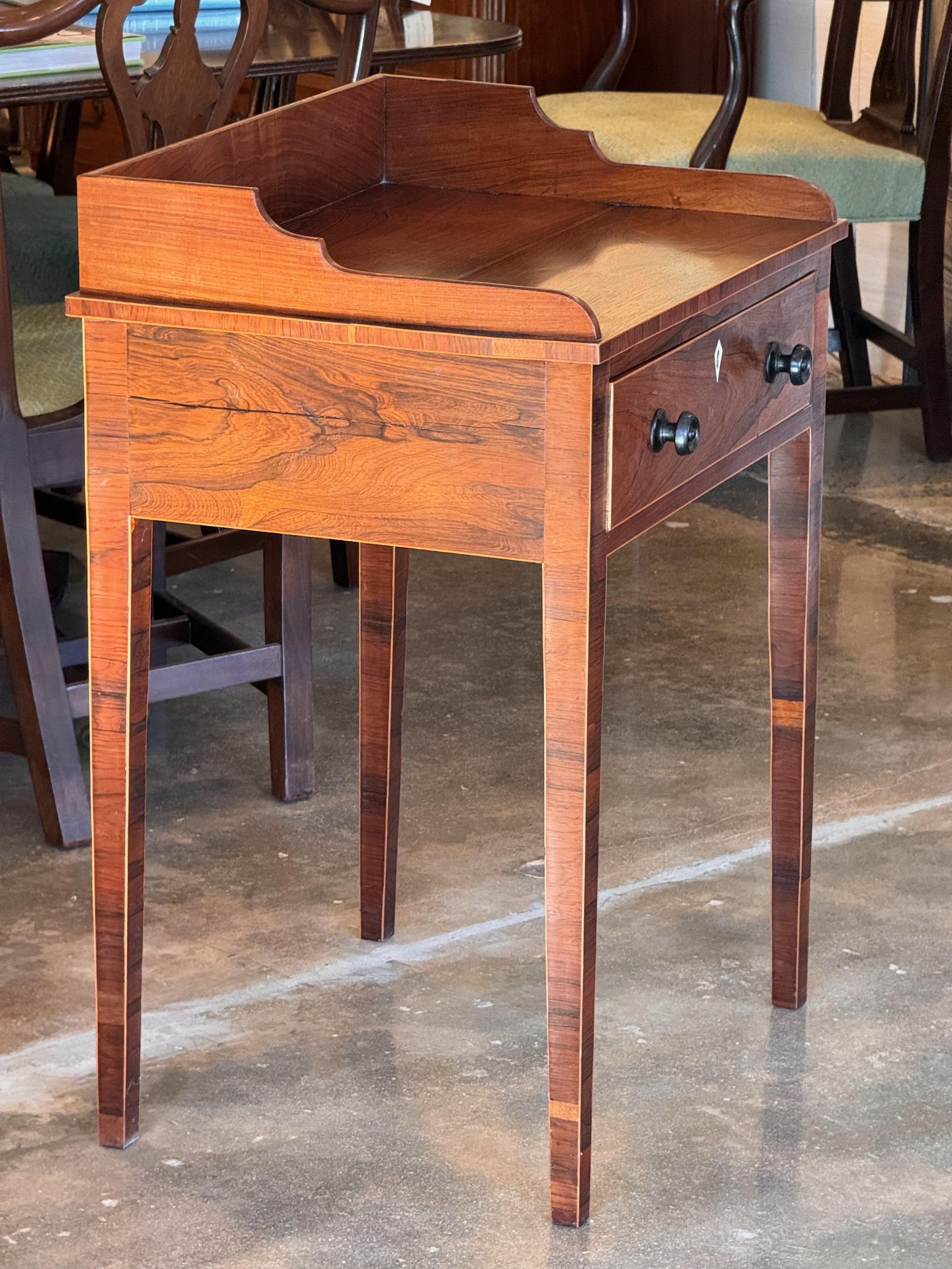This sweet little writing table can also be a bedside table.