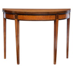 19th Century Regency Satinwood Card Table