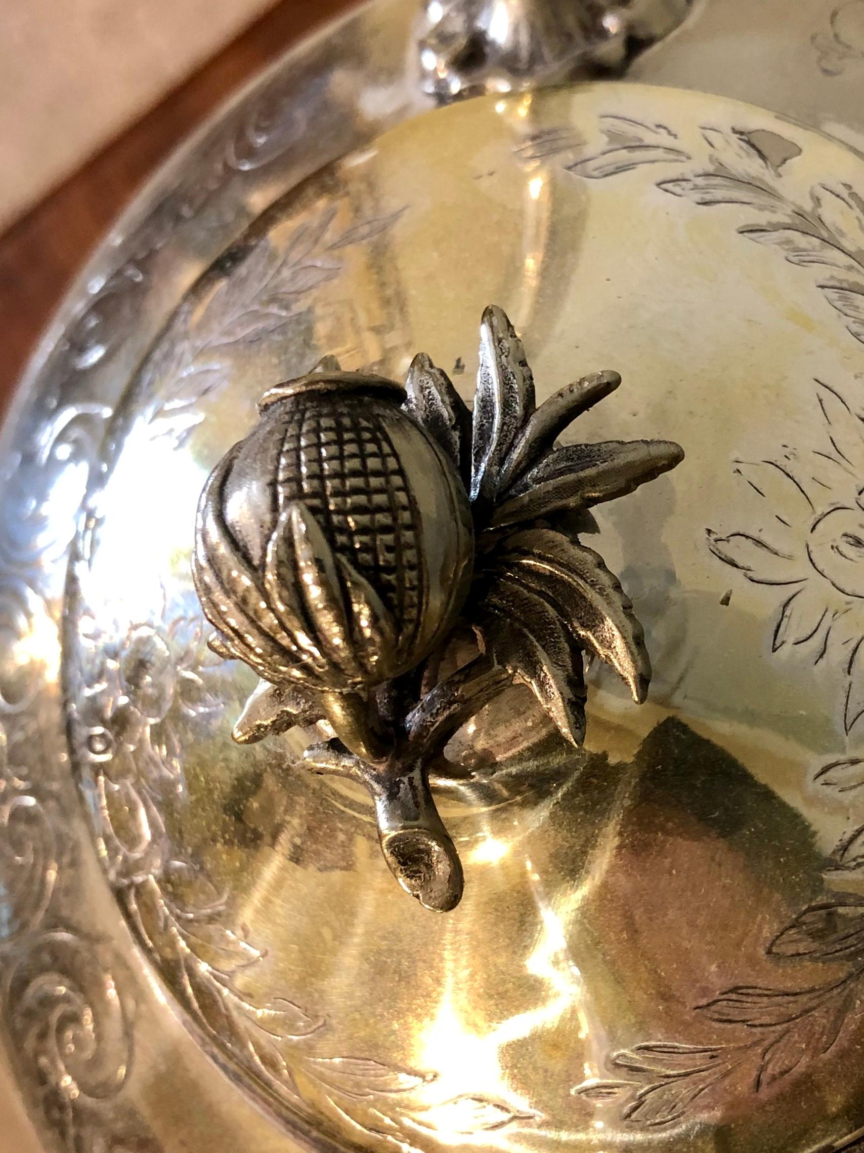 19th Century Regency Silver Tilting Teapot with Burner 1