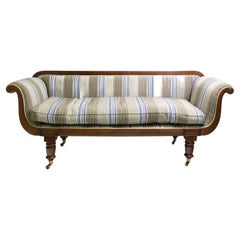 19th Century Regency Sofa Upholstered in Adam Bray Fabric