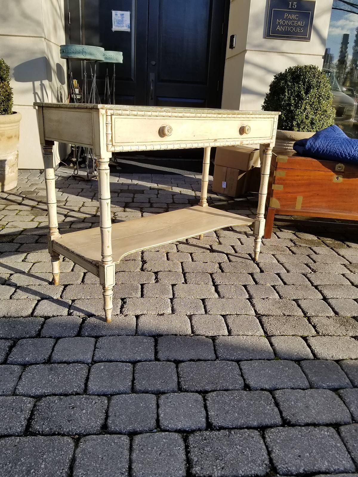 19th Century Regency Style Bamboo Table In Good Condition In Atlanta, GA