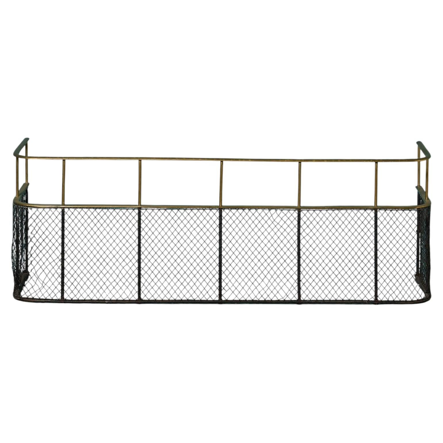 19th Century Regency Style Brass Fender For Sale