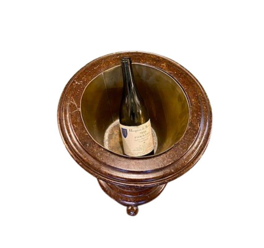 19th Century Regency Style Burl Wood Wine Cellarette, circa 1880 In Good Condition In Nantucket, MA