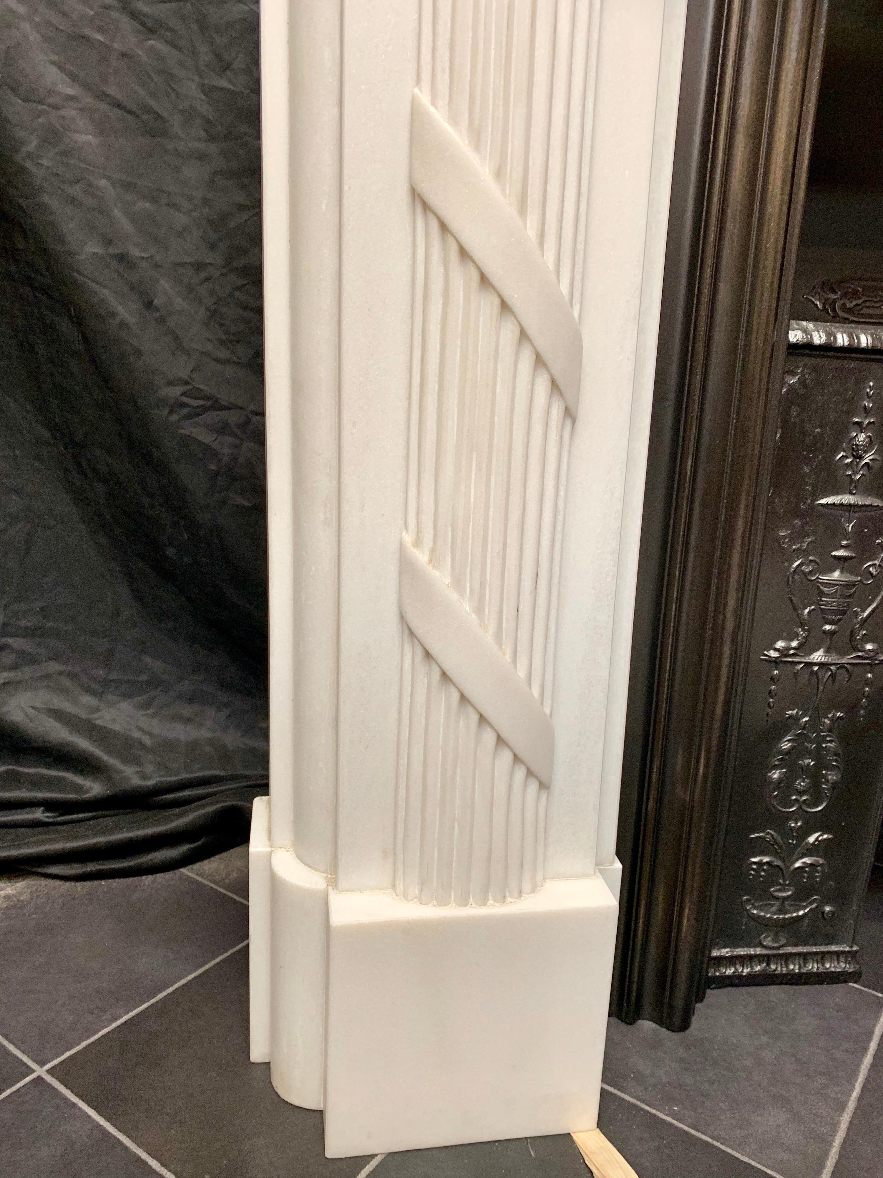reeded fireplace surround