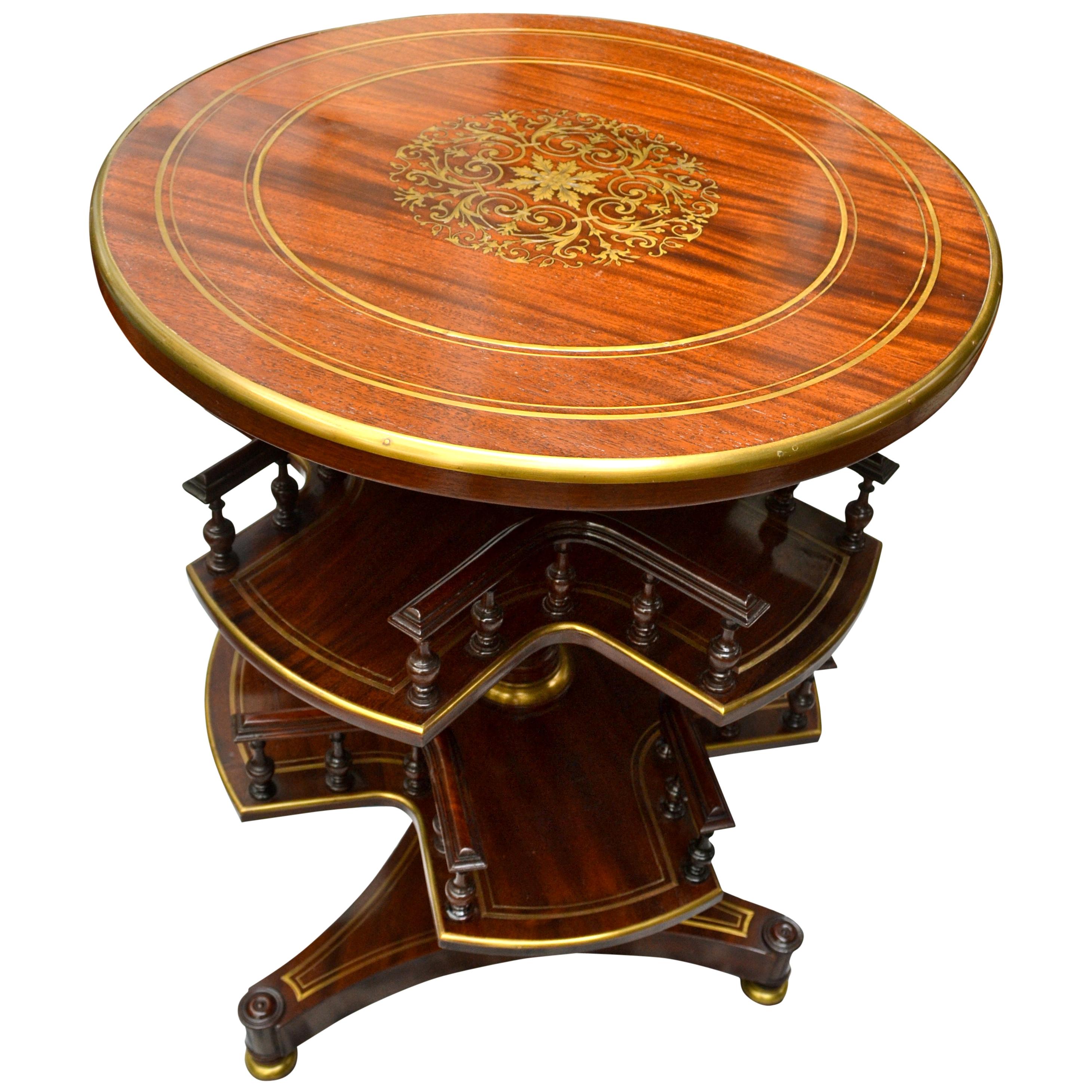 19th Century Regency Style English Carousel Table For Sale