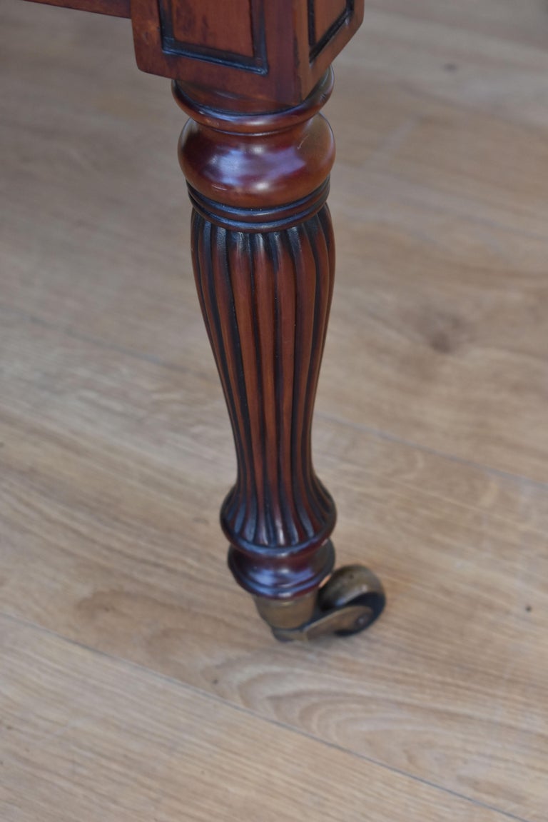 19th Century Regency Style Gentlemen’s Leather Armchair and Stool For