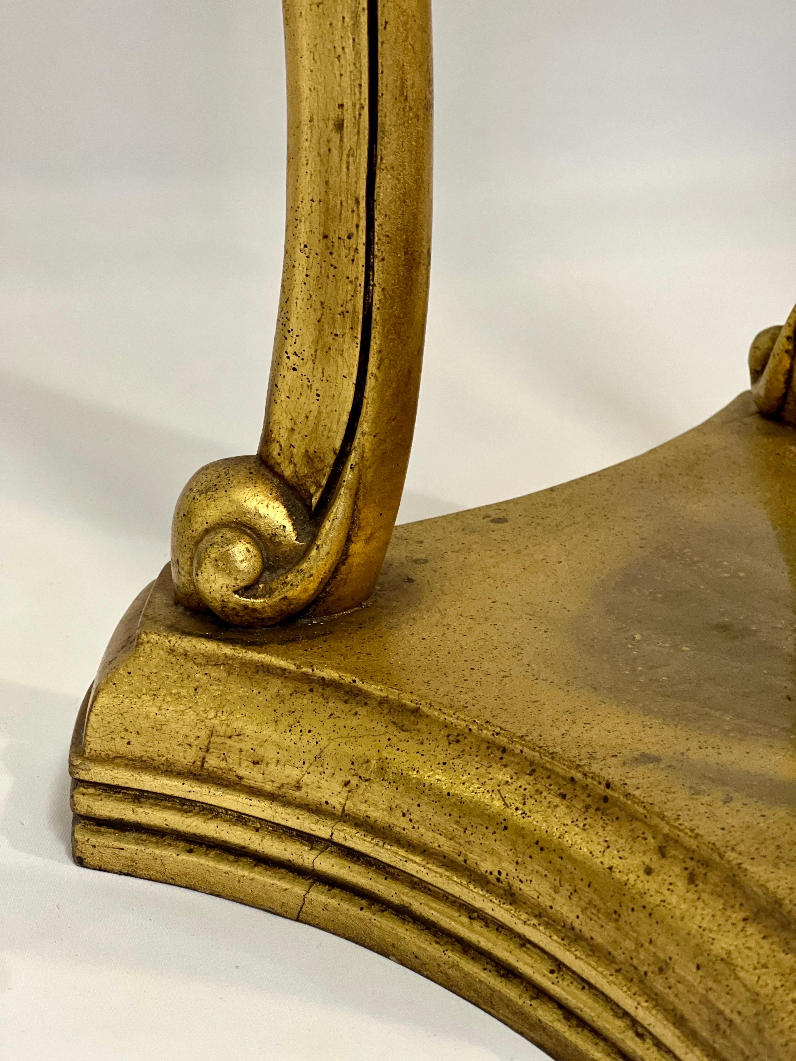 19. Jahrhundert Regency-Stil vergoldetes Holz Marmor Top Pedestal oder Plant Stand im Angebot 7