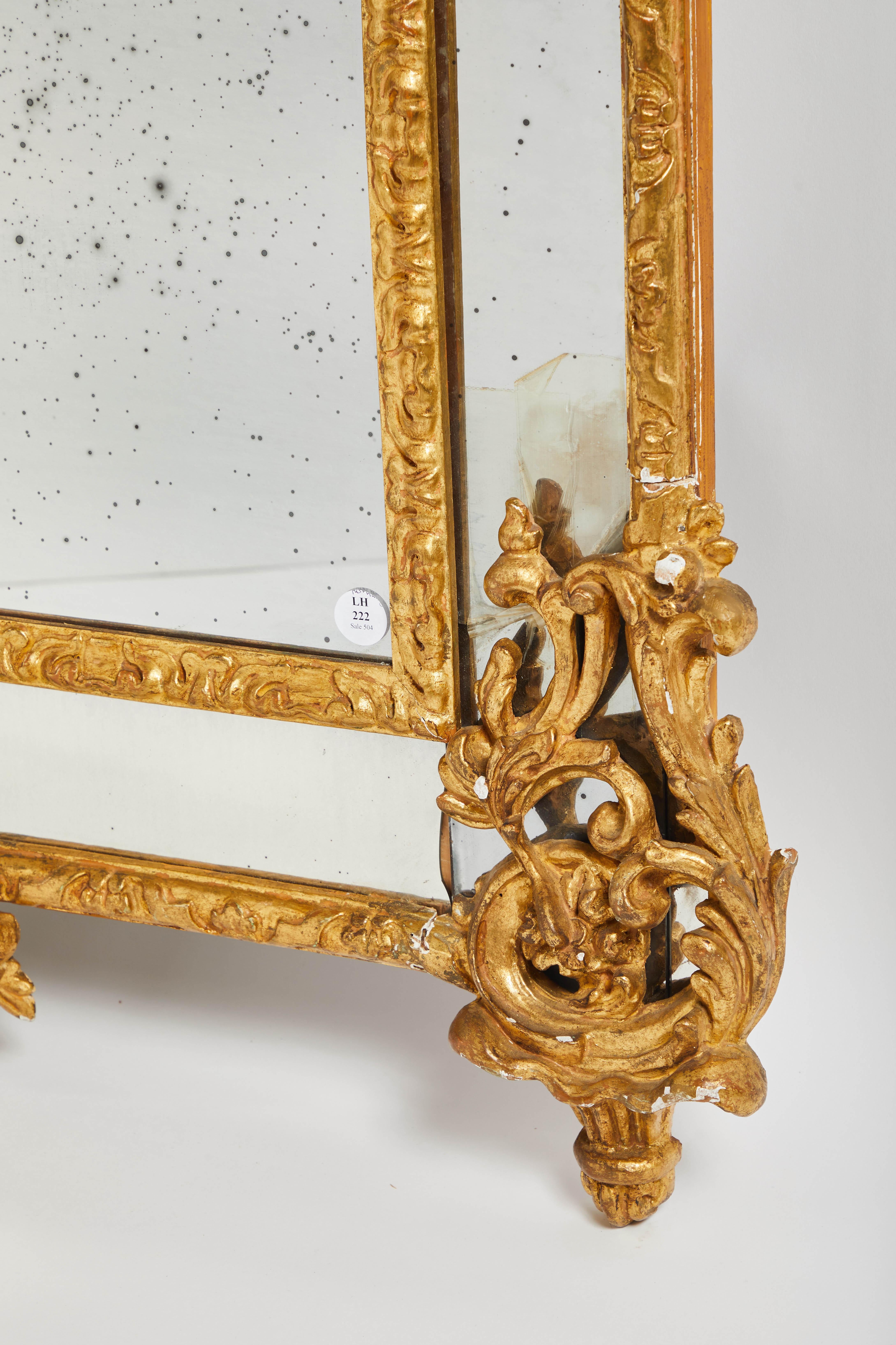 19th Century Regency Style Giltwood Mirror For Sale 1