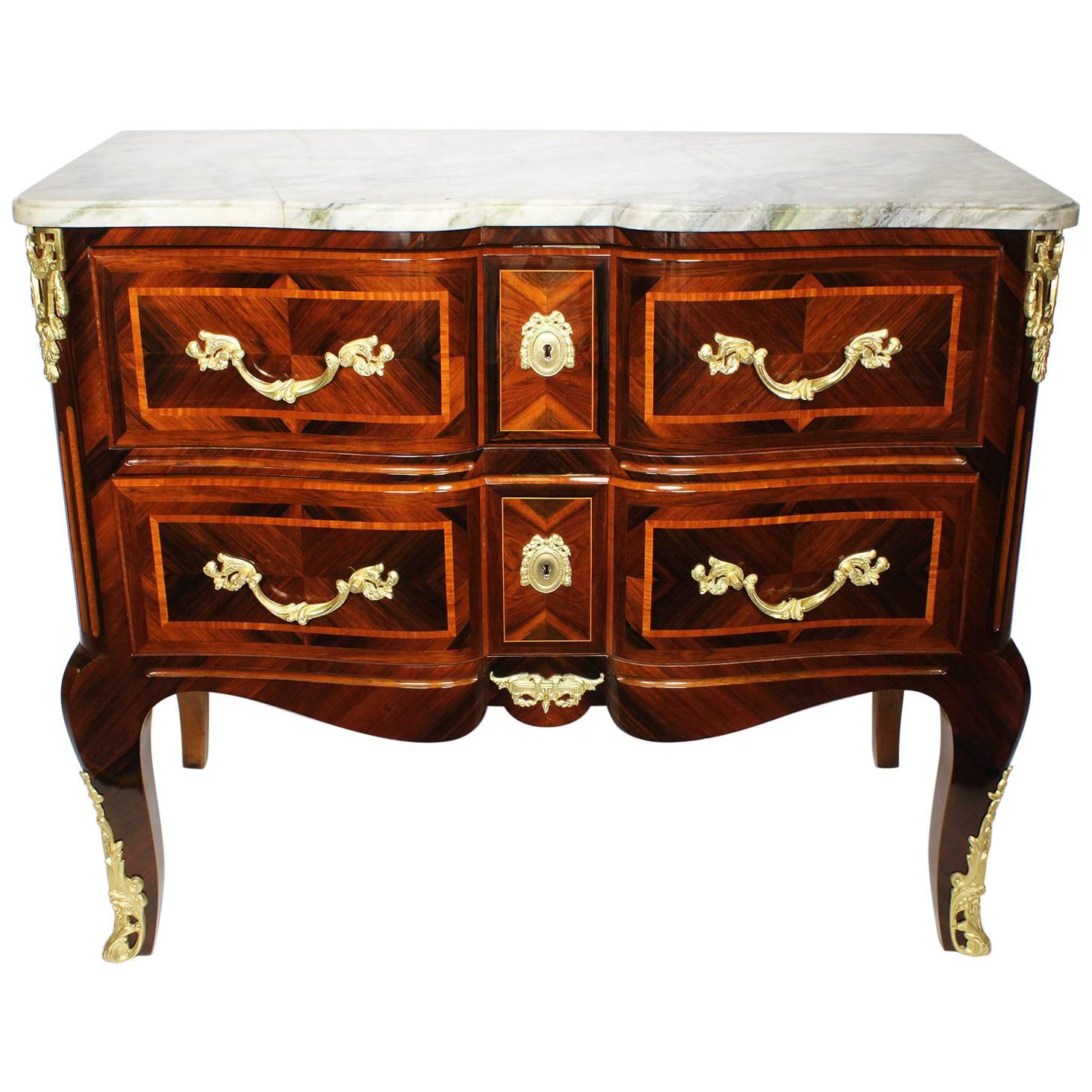 19th Century Regency Style Kingwood and Tulipwood and Ormolu Mounted Commode For Sale